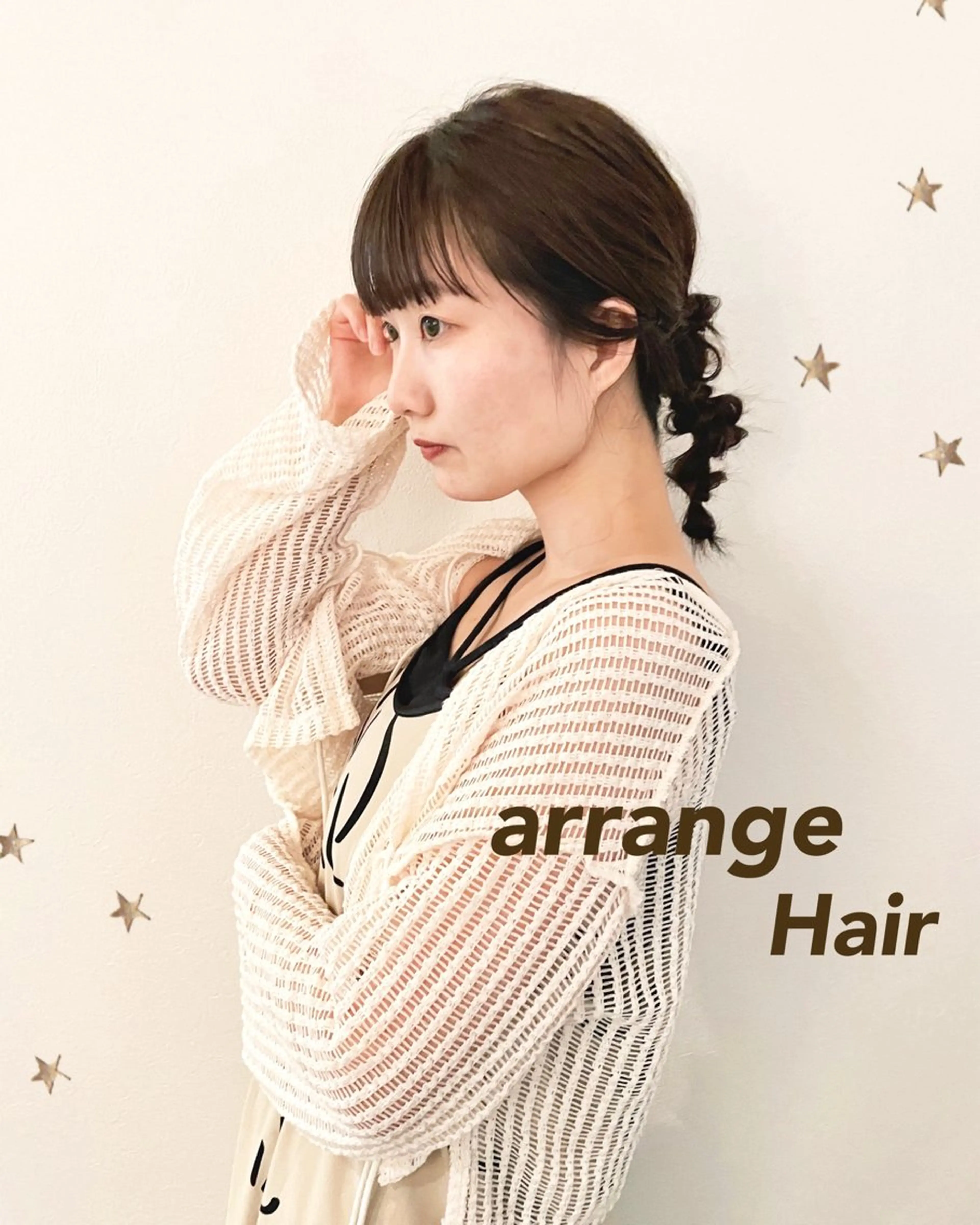 セミロング ヘアアレンジ ヘアセット 市川 千夏のヘアスタイル