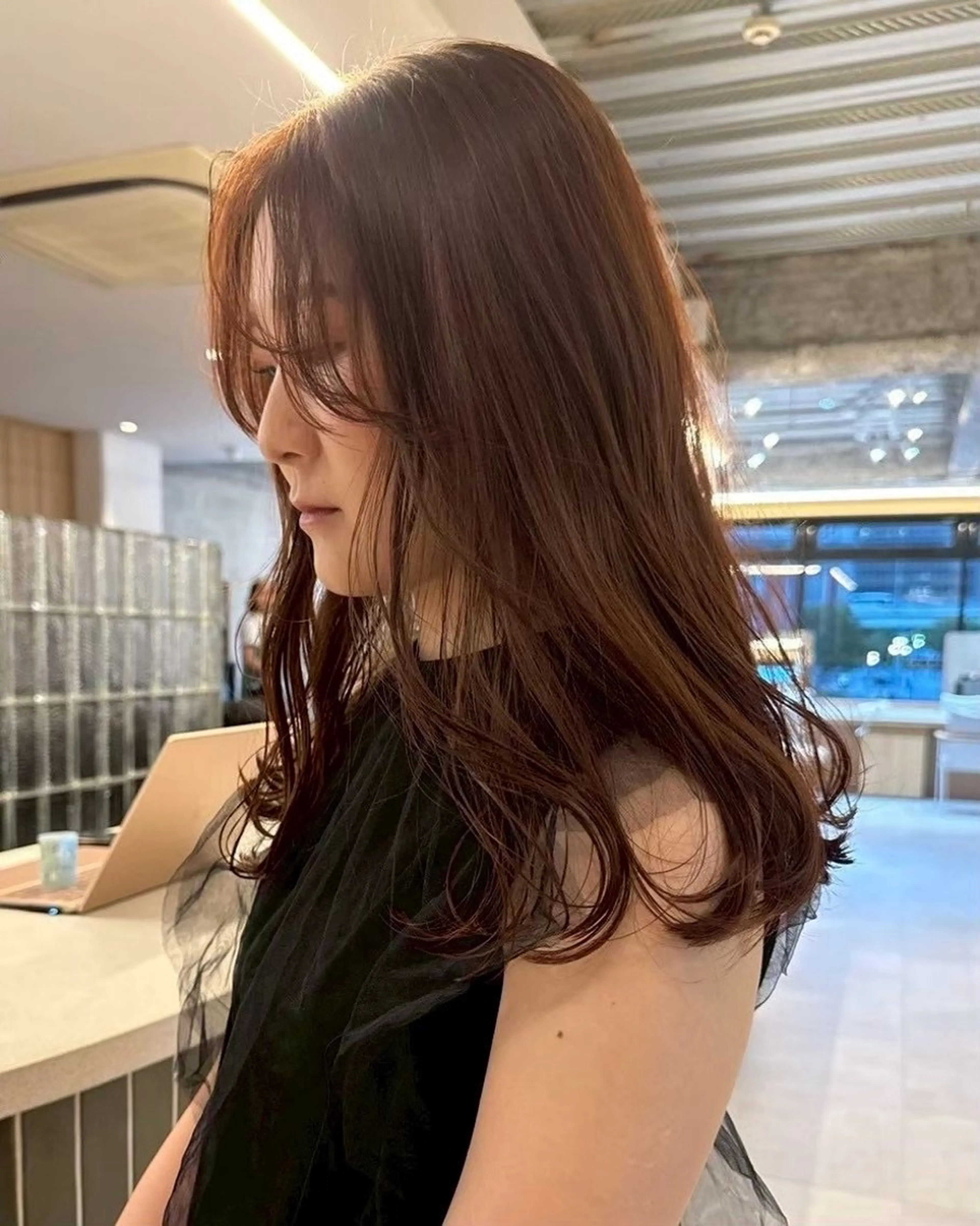 ロング 髪質改善 縮毛矯正 トリートメント nok Kaoriのヘアスタイル