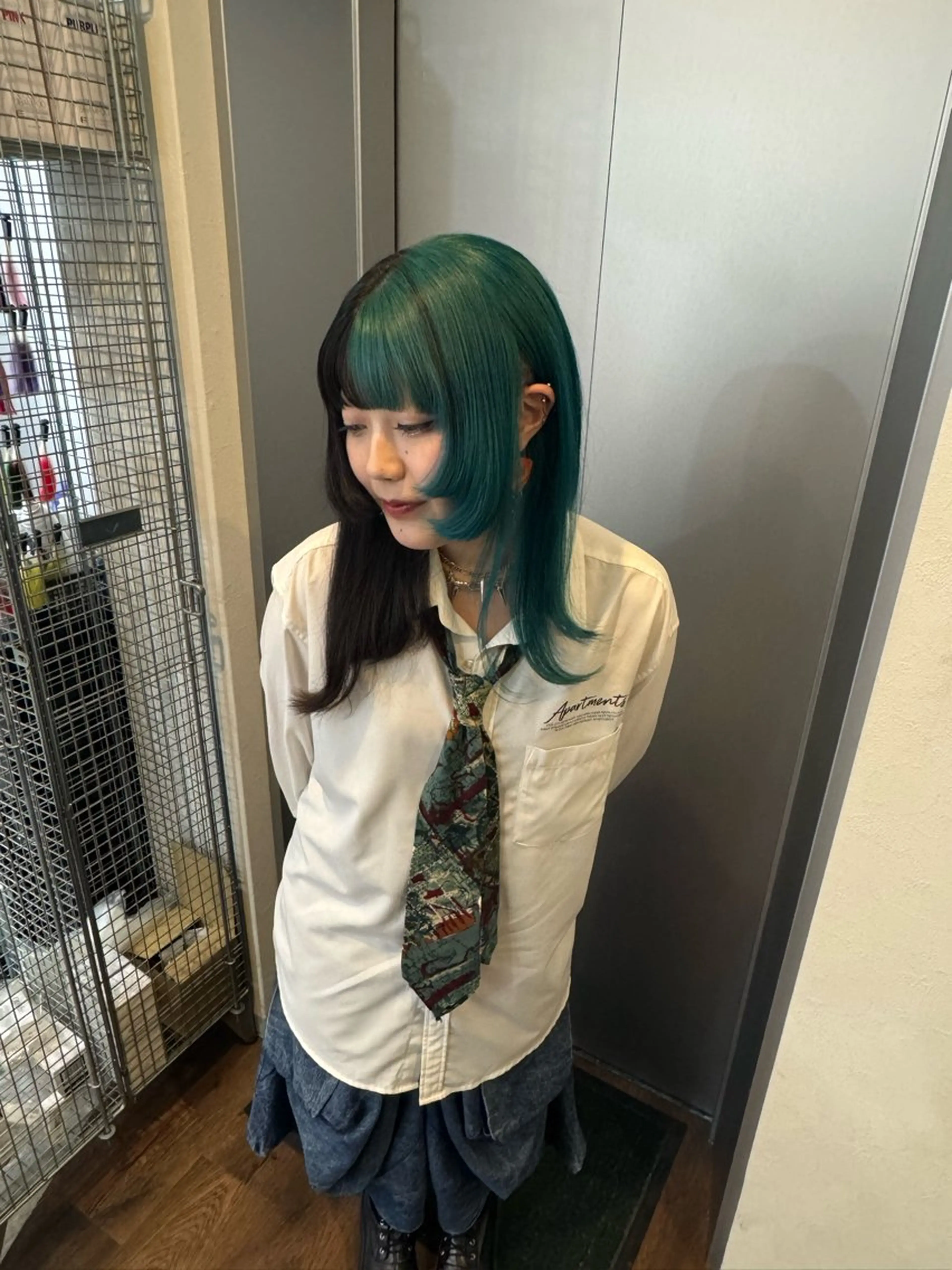 セミロング ヘアカラー ハッシュカット🎀 MIYU💖のヘアスタイル