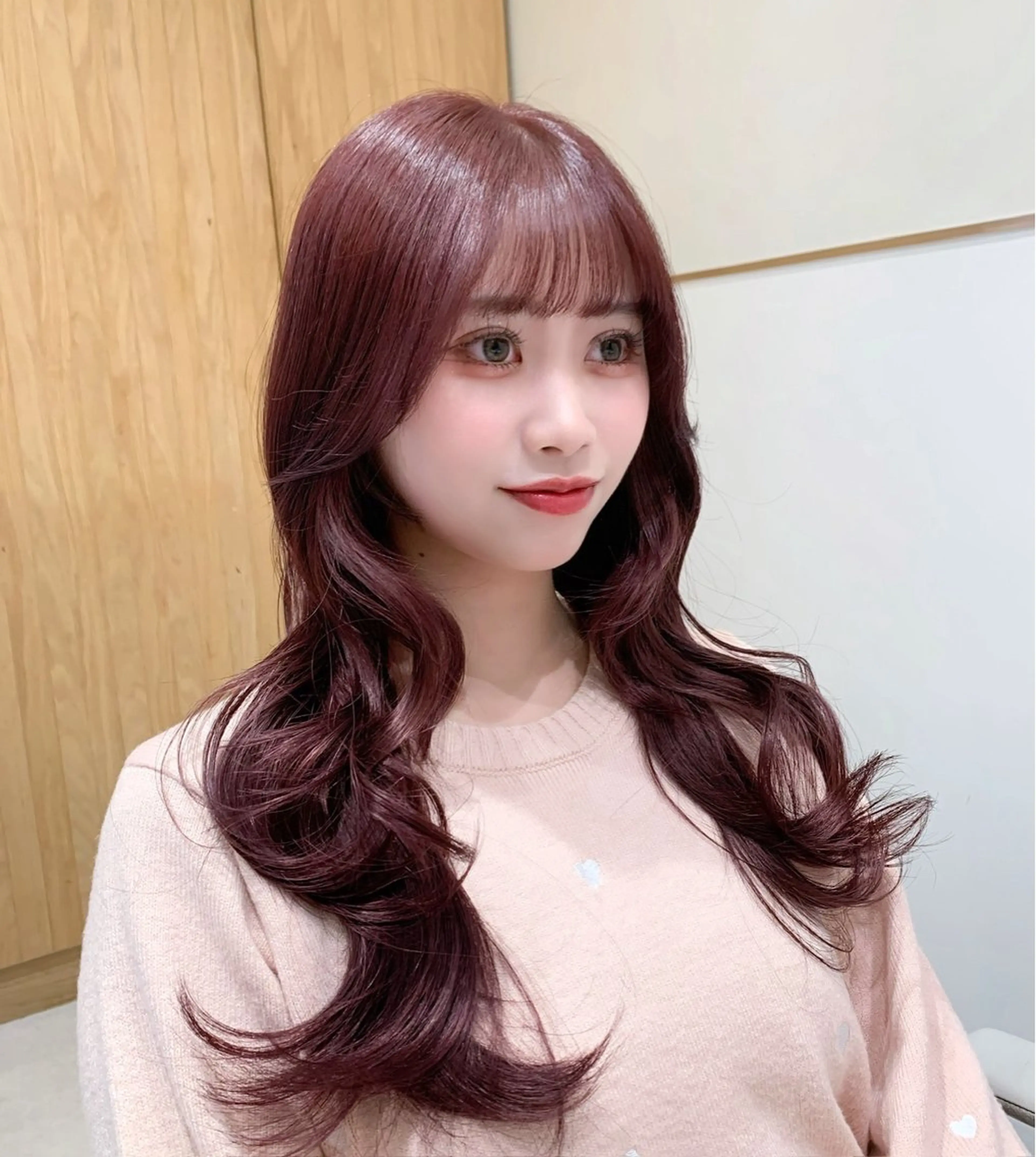 セミロング カラー カット ヘアカラー トリートメント ヘッドスパ ヘアセット 韓国ヘア/レイヤー/ 顔まわり/りょーとのヘアスタイル