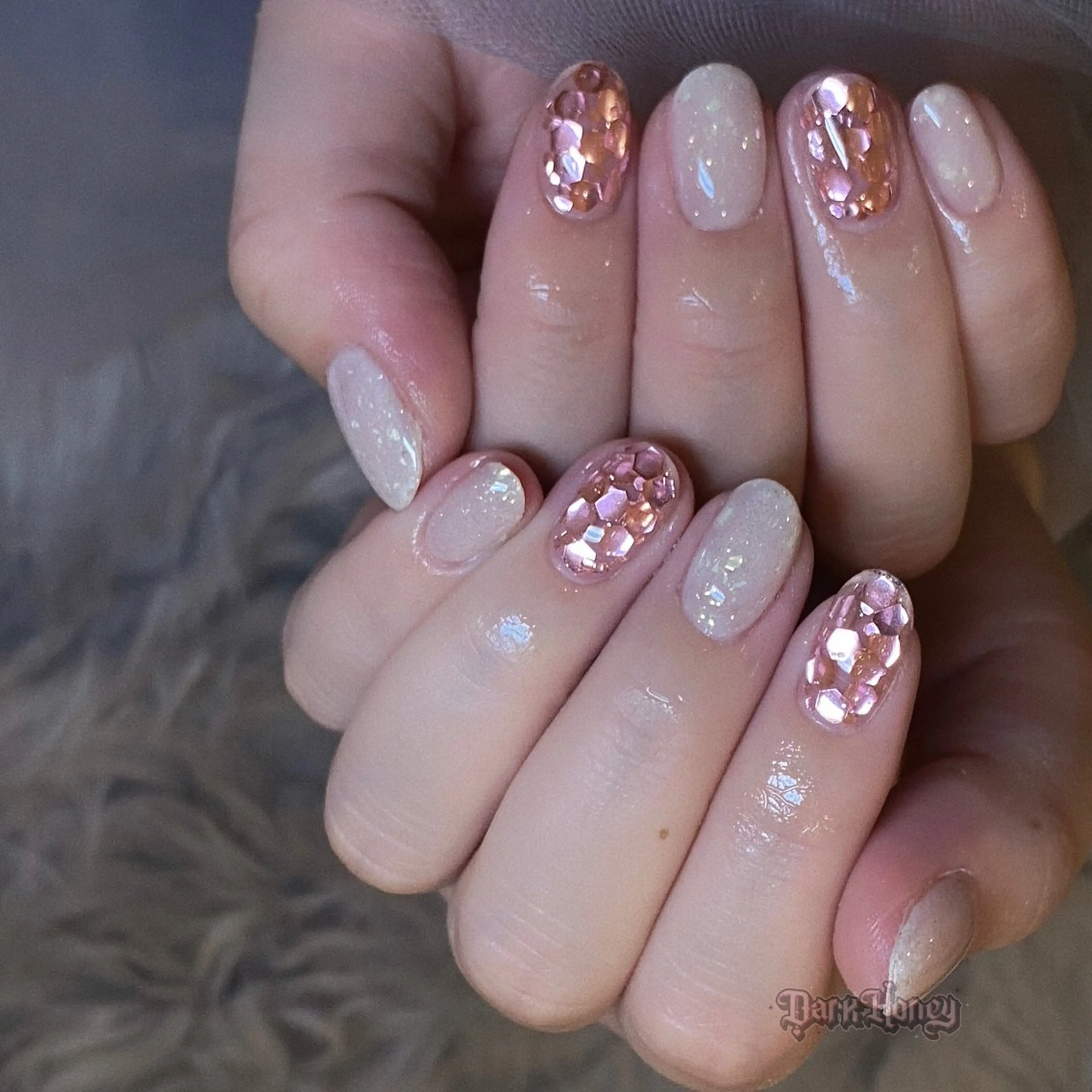 ネイル ハンドネイル Dark honey スカルプ専門原宿店のネイルデザイン