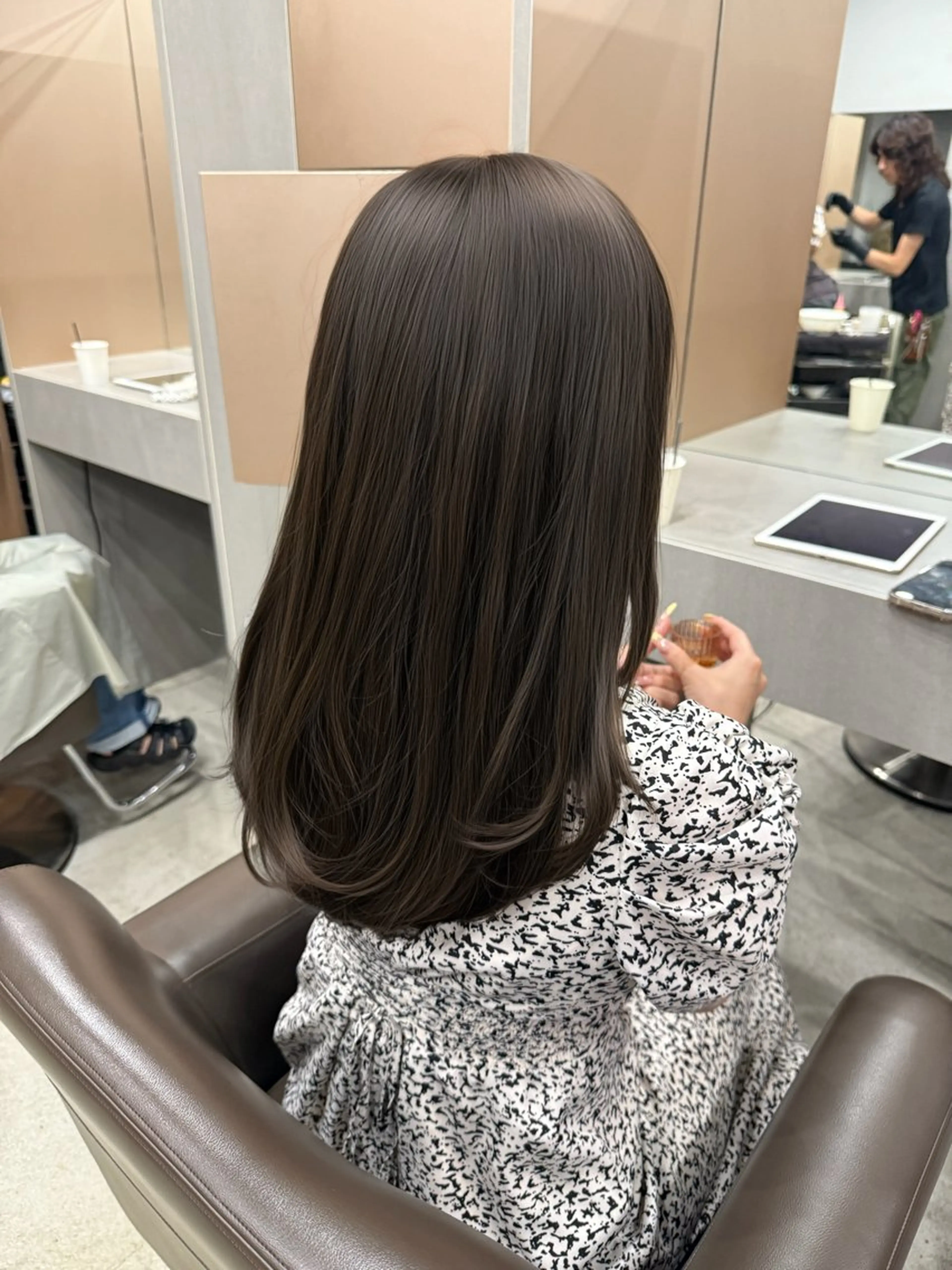 ロング カラー カット ヘアカラー トリートメント 表参道🌿赤み消し カラー/チナツのヘアスタイル