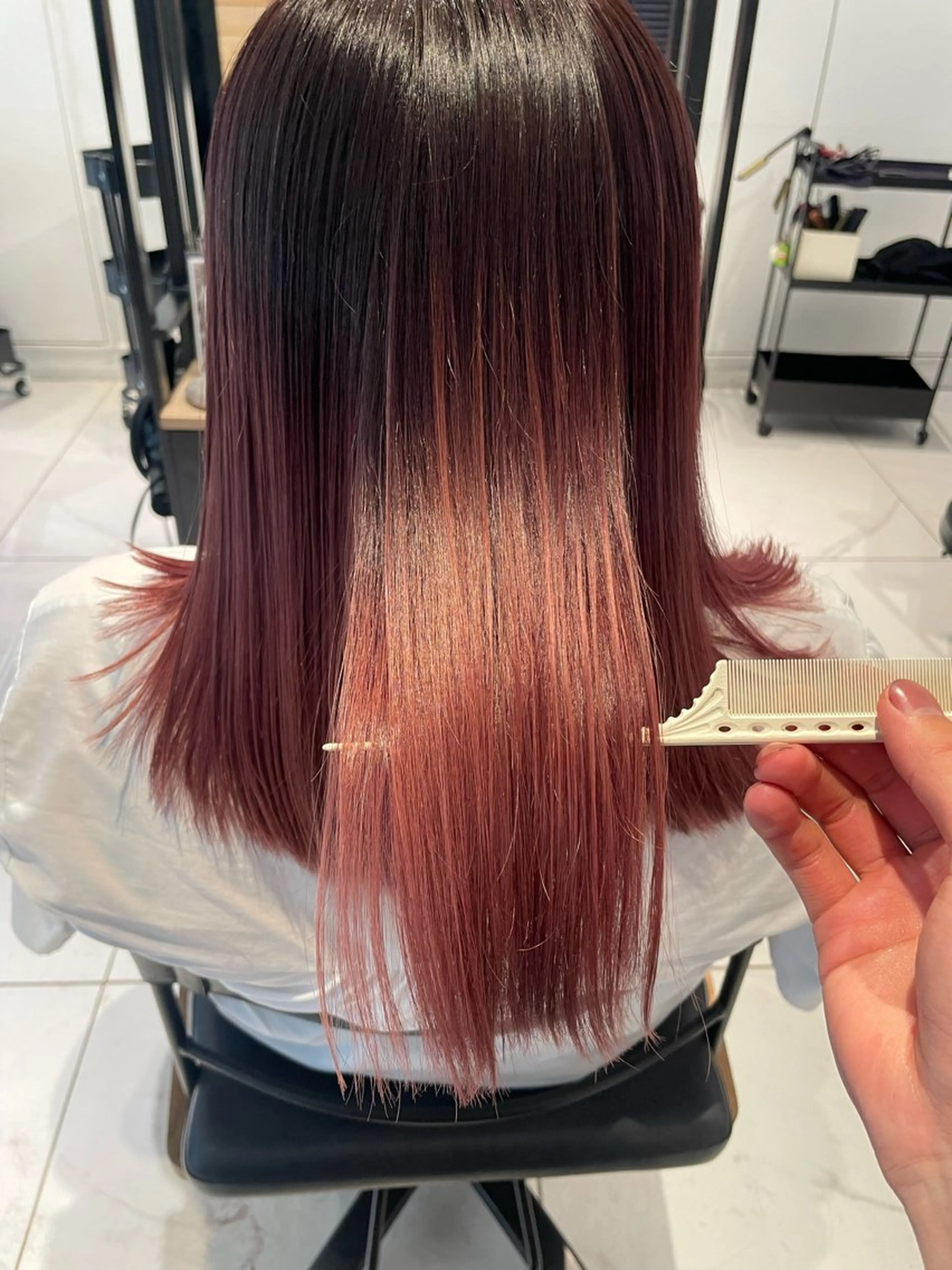 ロング カラー カット ヘアカラー トリートメント 弱酸性ストレート 髪質改善/小野寺のヘアスタイル