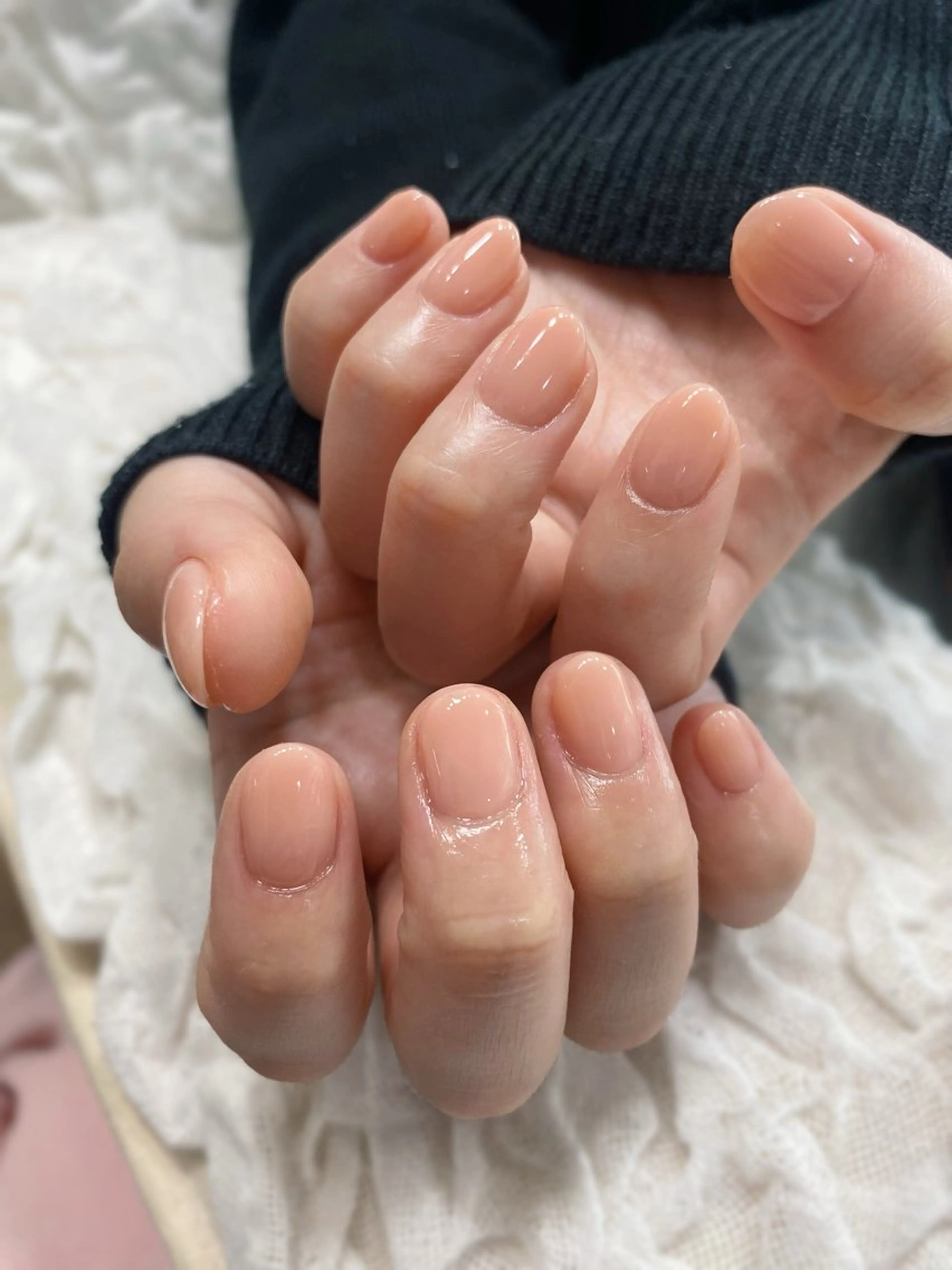 ネイル ワンカラーネイル 春ネイル Butterfly Jewel本店のマツエク・マツパデザイン