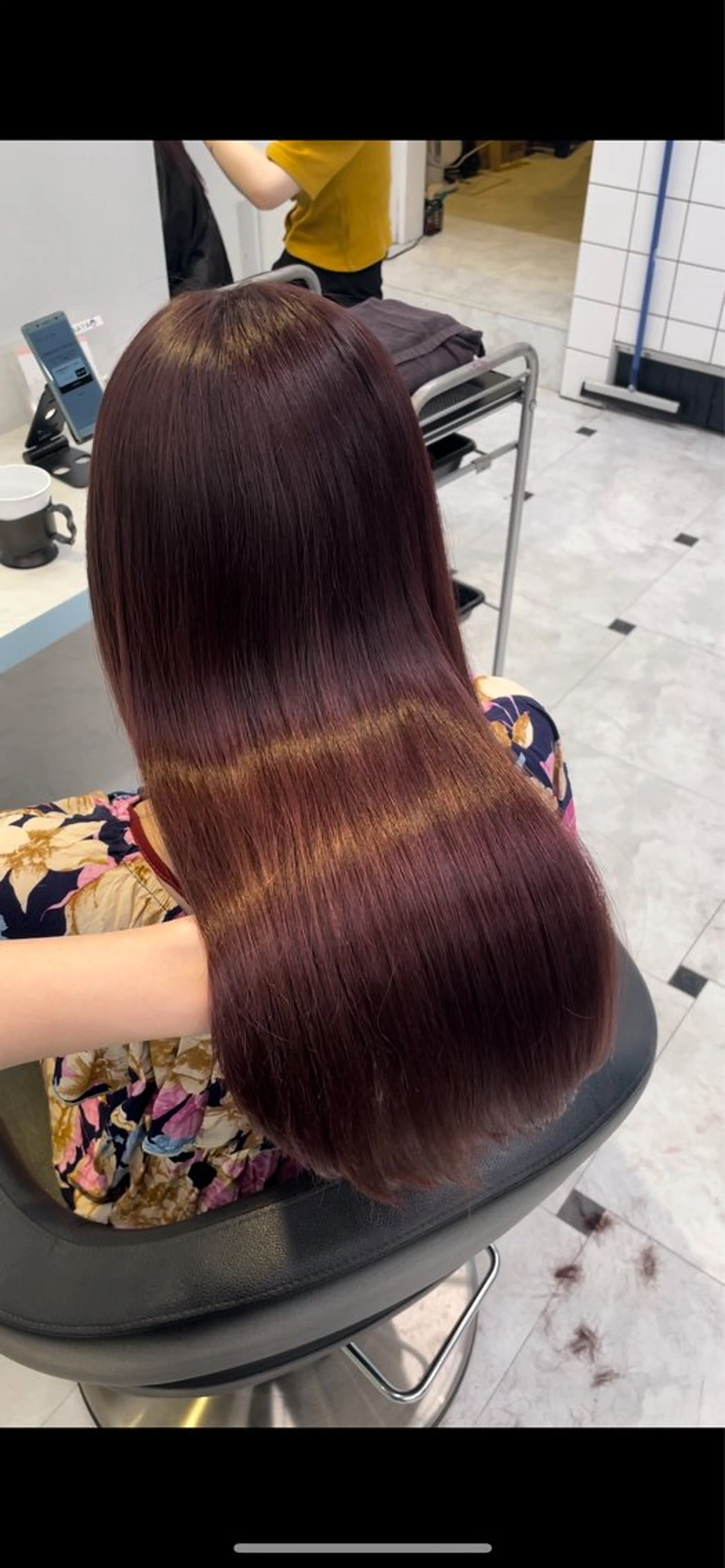 ロング カラー カット ヘアカラー 🇰🇷韓流暖色ヘア 🍒saaya🍒のヘアスタイル