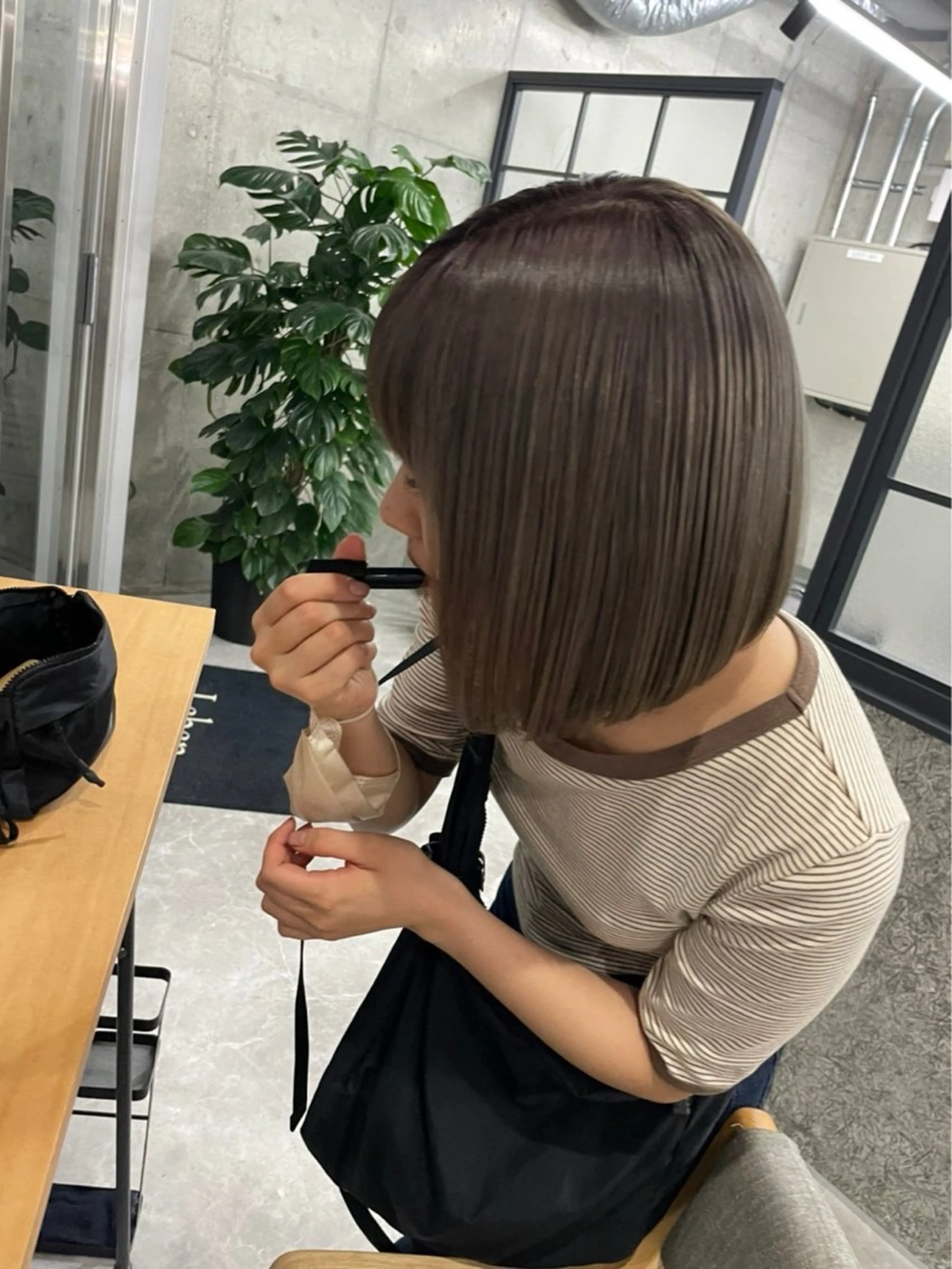 ミディアム カラー カット ヘアカラー トリートメント 表参道🌿赤み消し カラー/チナツのヘアスタイル