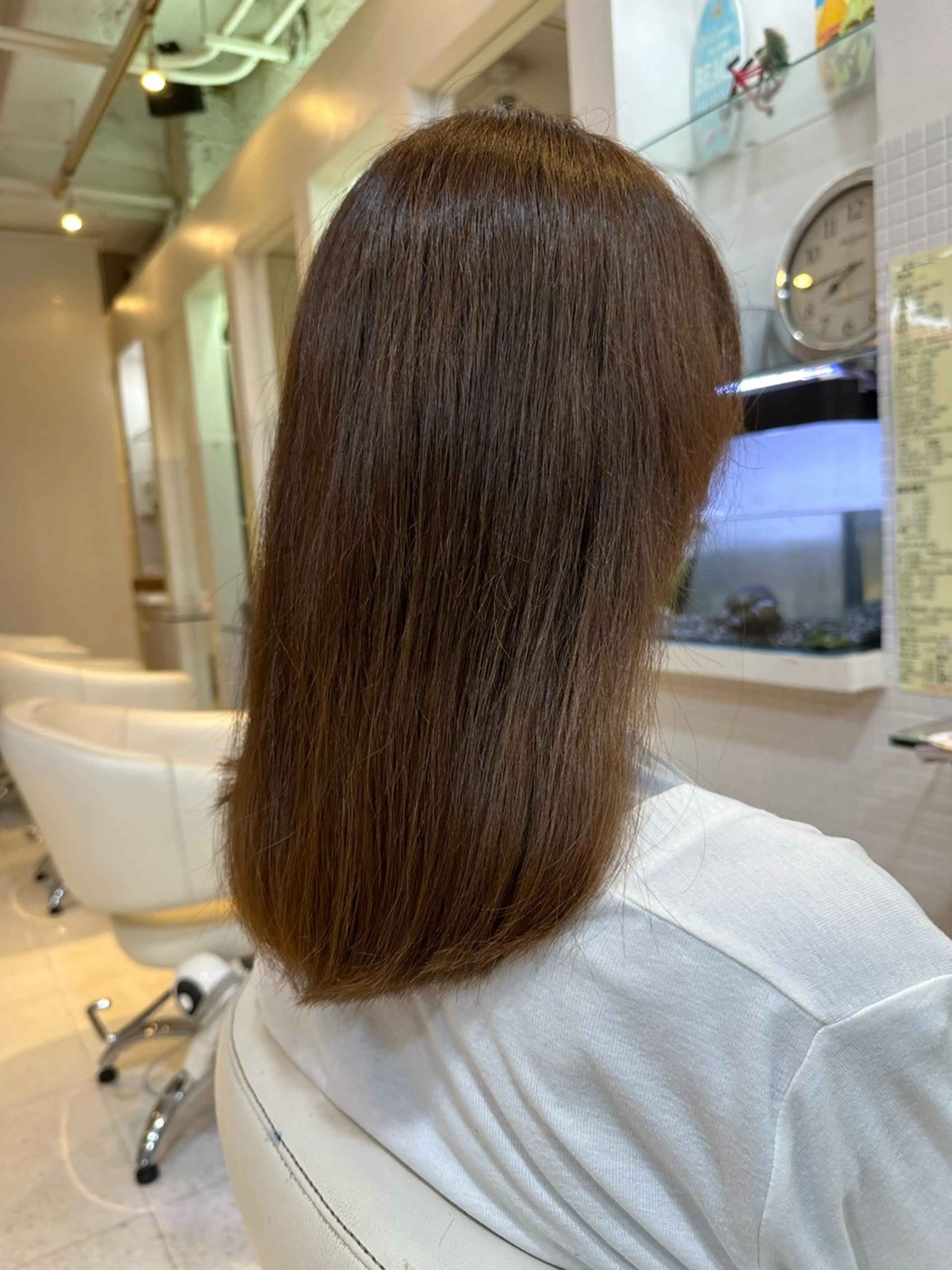 セミロング 奥田 七都海のヘアスタイル