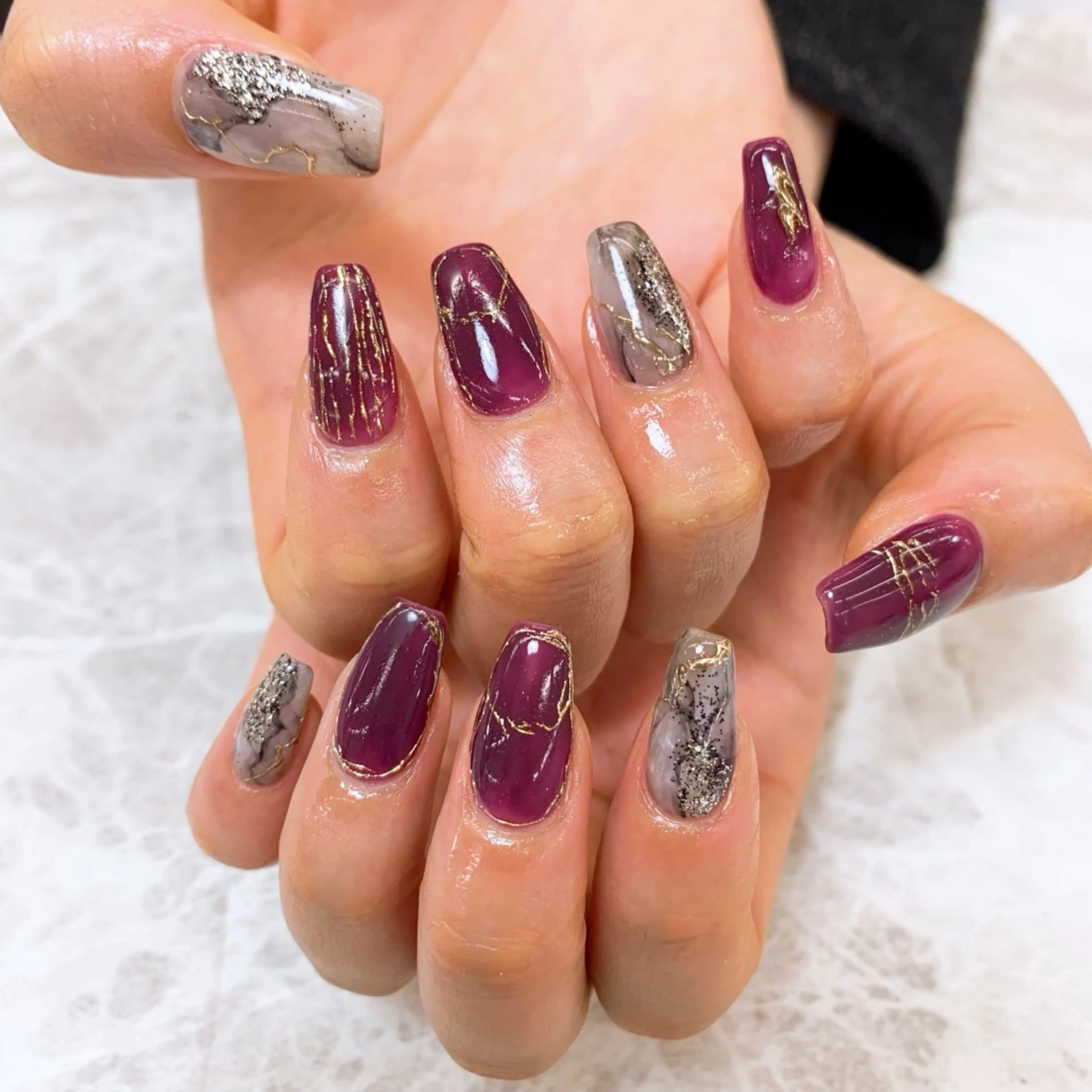 ネイル ⭐︎休業中の練習⭐︎ JNA認定講師髙橋のネイルデザイン