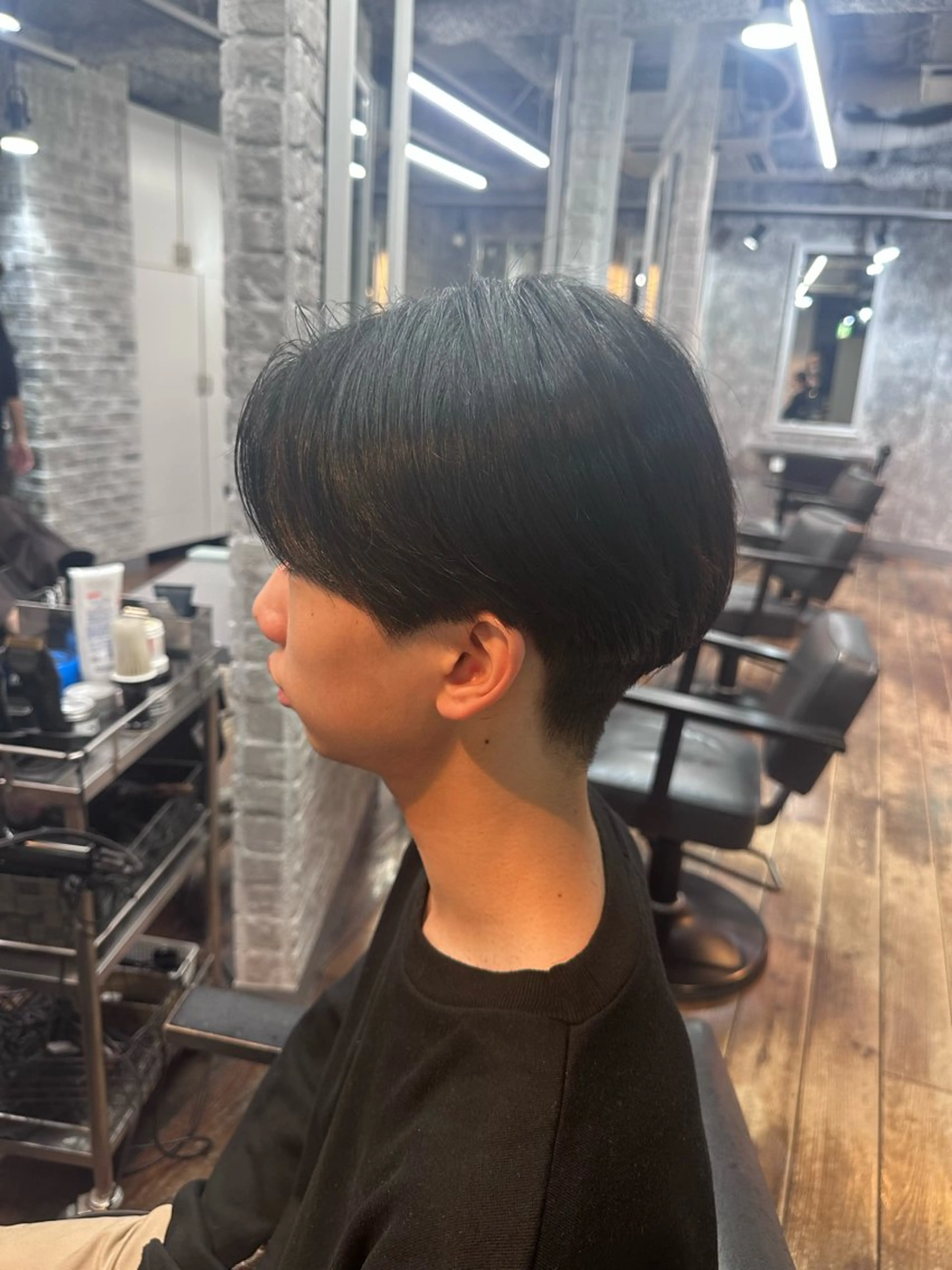 ショート メンズ カット 🩵つなぎショート✨ パーマスタイル みくのヘアスタイル