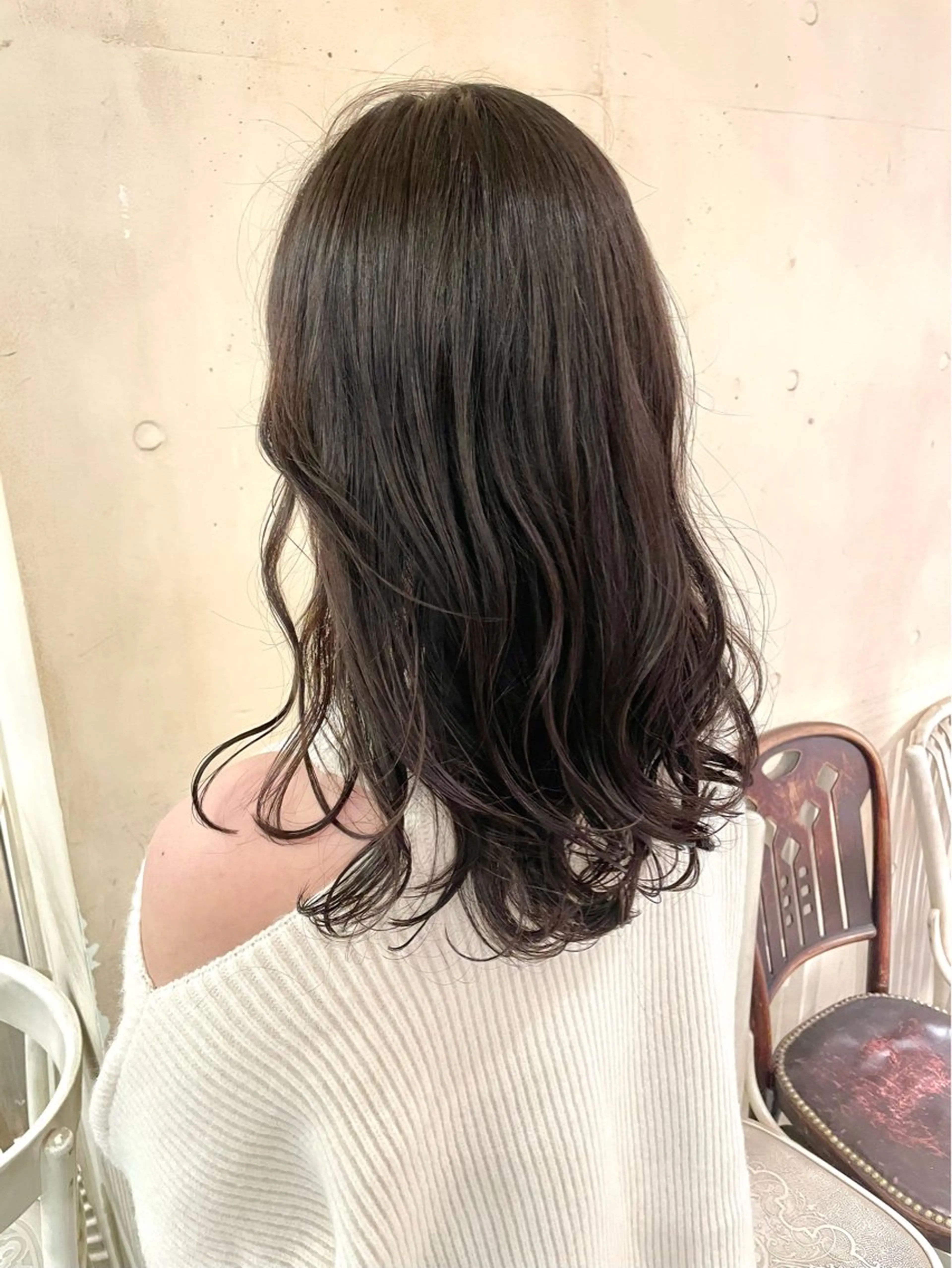 セミロング パーマ 銀座No.1髪質改善 縮毛矯正/本木のヘアスタイル