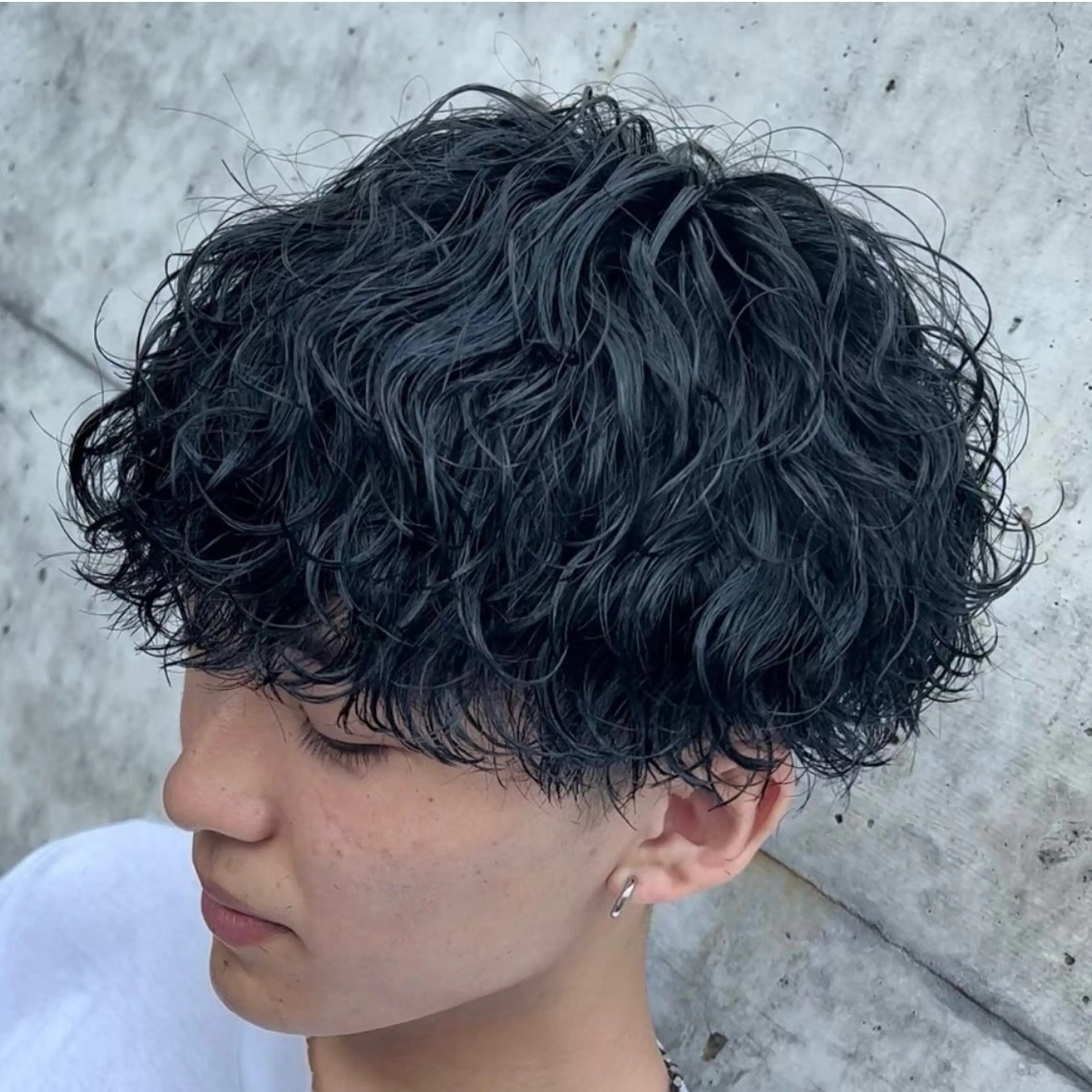 ミディアム パーマ ヘアアレンジ メンズ fifth 石川 凪のヘアスタイル