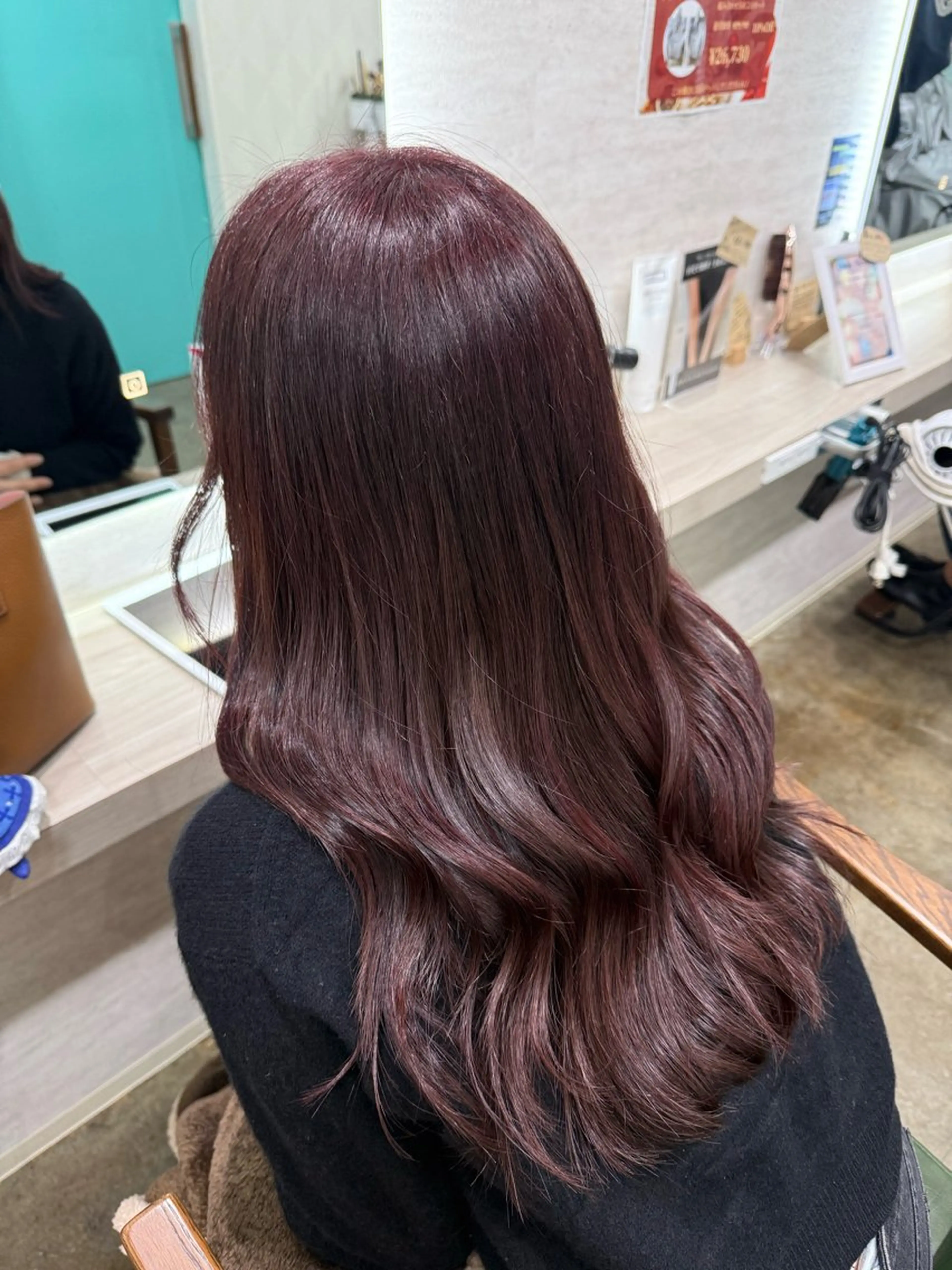 ミディアム カラー ミディアムパーマ 髪質改善 縮毛矯正 トリートメント 酸性ストレート ヘアカラー 縮毛矯正/ /関内/あべももこのヘアスタイル