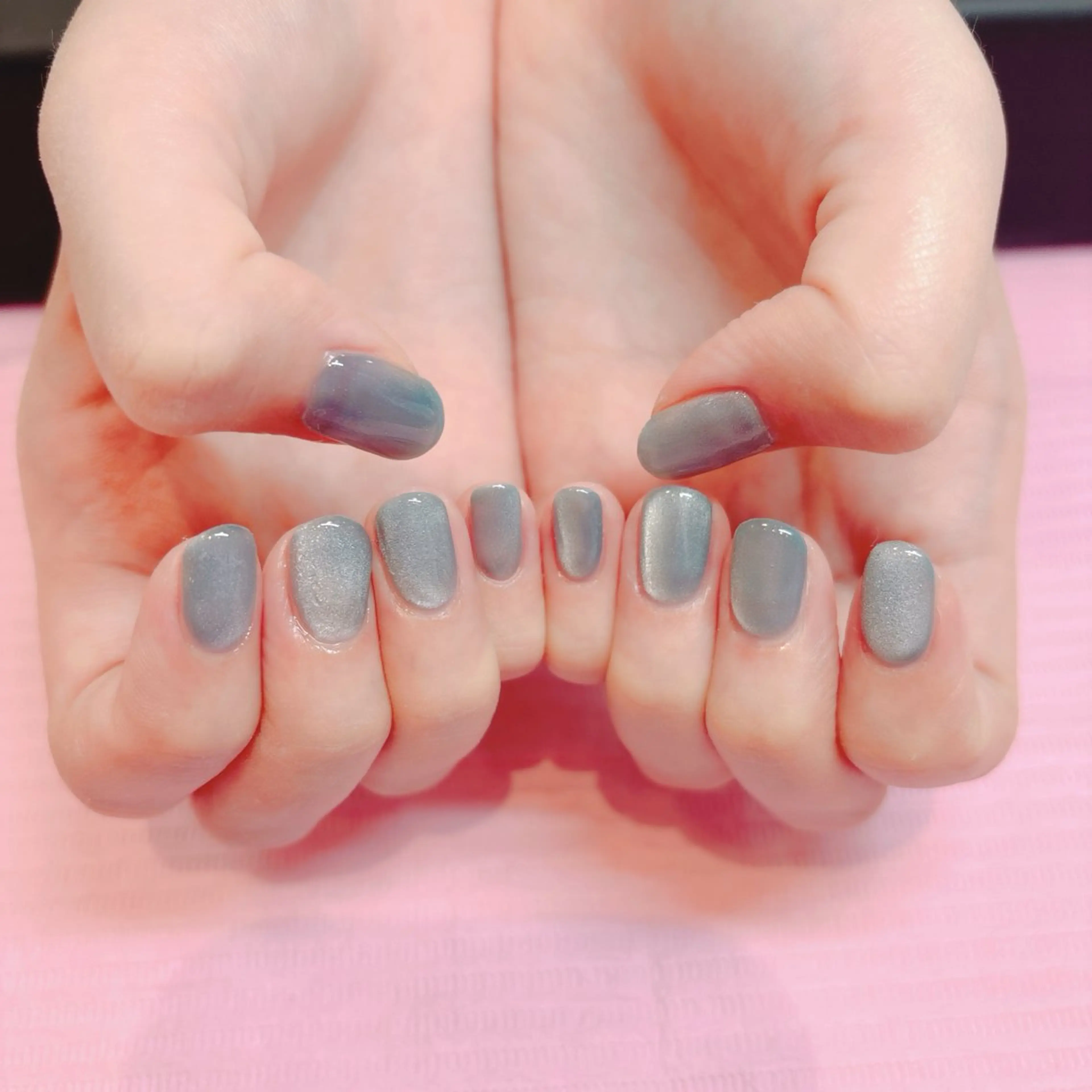 ネイル 水色 マグネットネイル Re line megumiのネイルデザイン