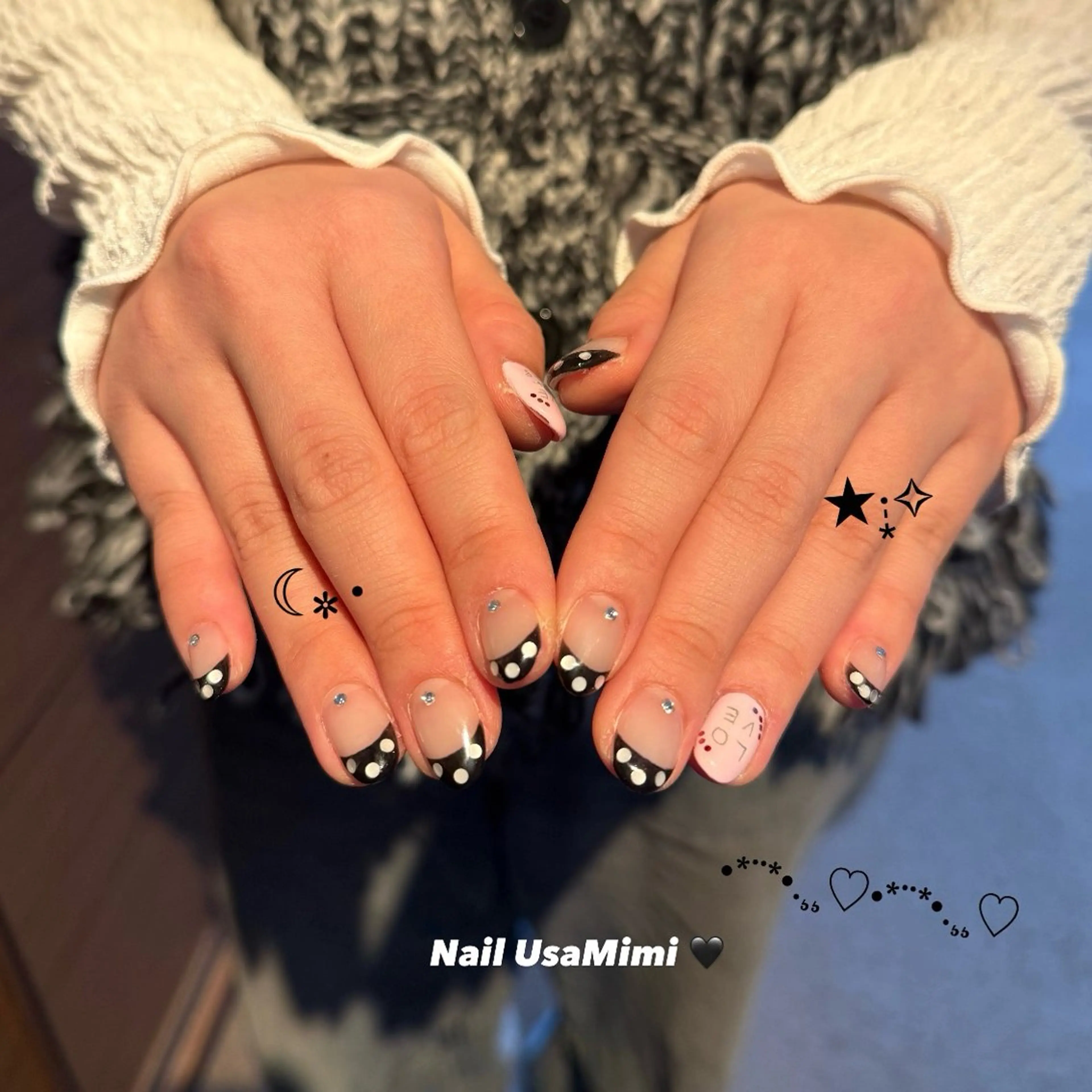 ネイル フレンチネイル 本町NailUsaM imi KEINAのネイルデザイン