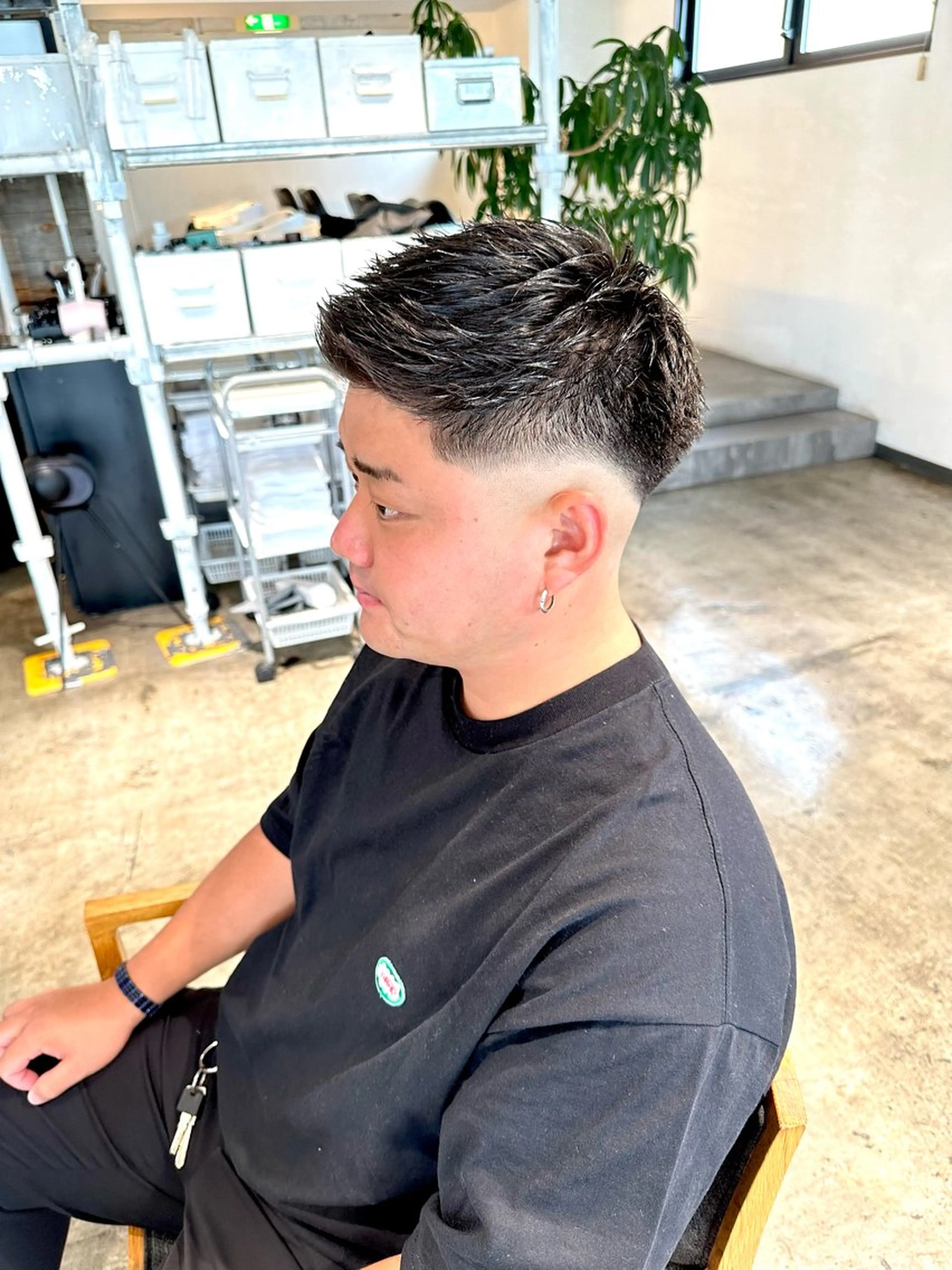 メンズ フェードカット メンズパーマ スキンフェード スパイキーショート メンズツイストパーマ カット 骨格補正施術/メンズ 専門美容師/YUYAのヘアスタイル