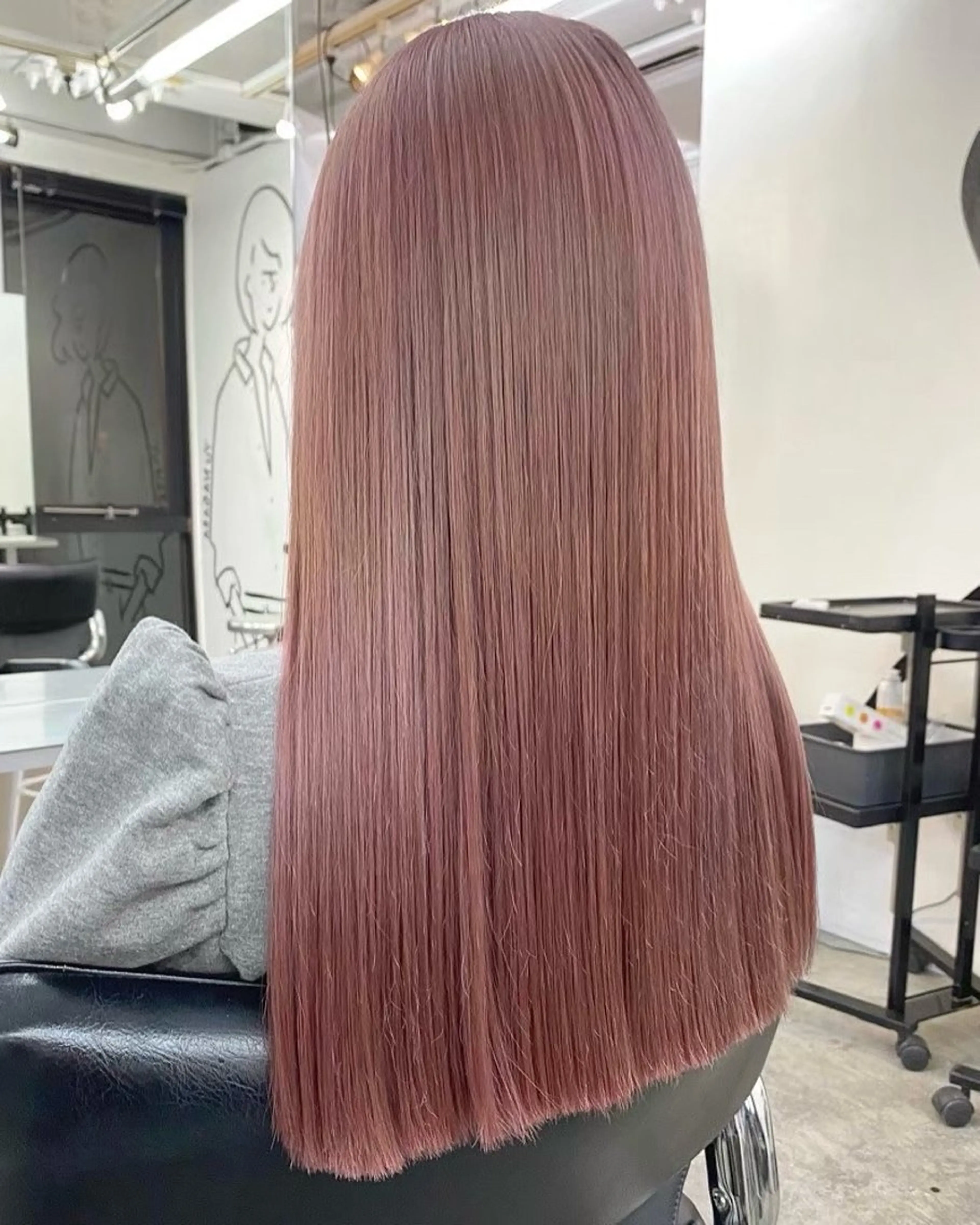 ロング カラー ベージュカラー ピンクカラー ピンクベージュ トリートメント eN° by youres hair 銀座店所属・髪質改善カラー/銀座 /縮毛矯正/森田のヘアスタイル