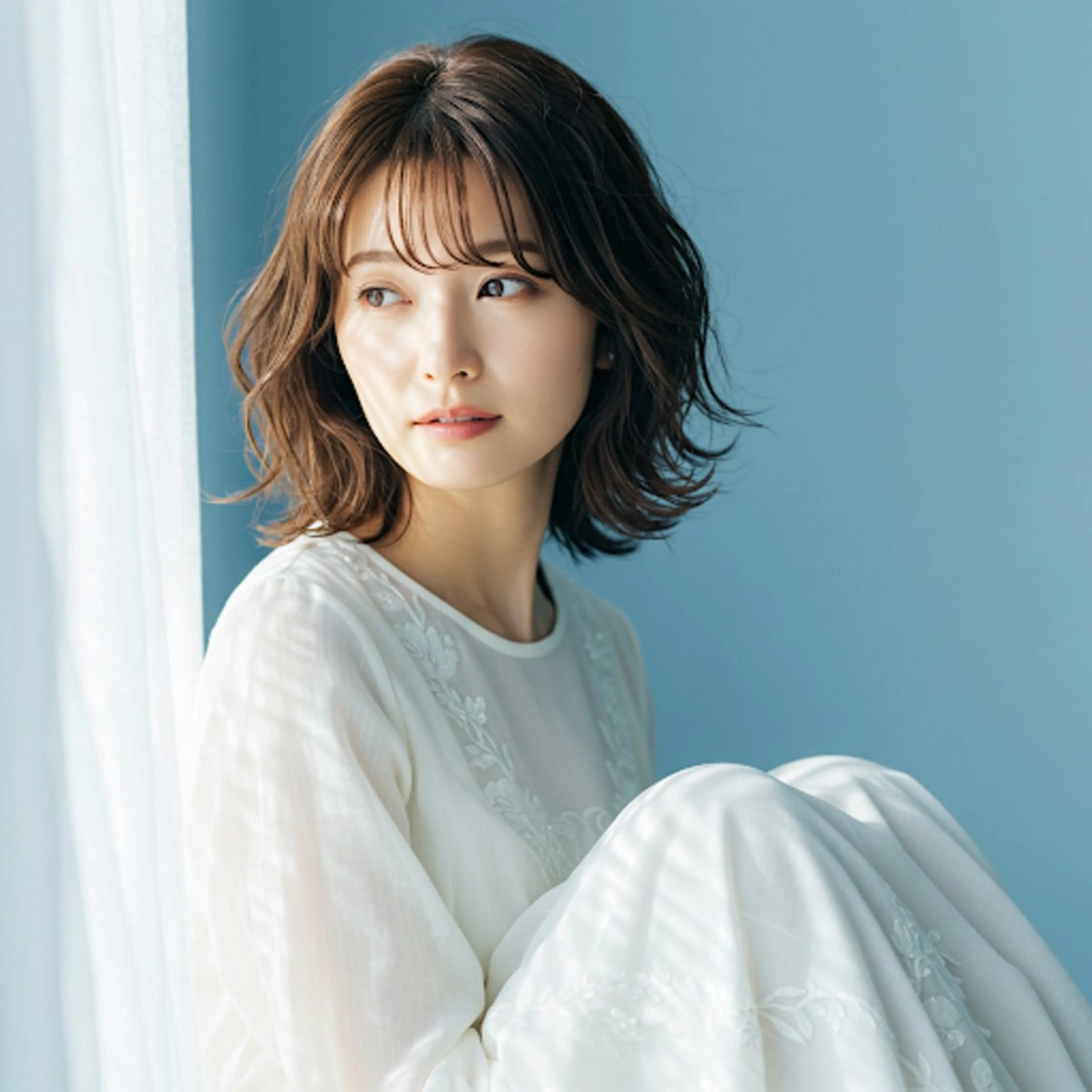 ミディアム カット ヘアカラー トリートメント ヘッドスパ ✂︎ ｼﾝﾀｸ ✂︎のヘアスタイル