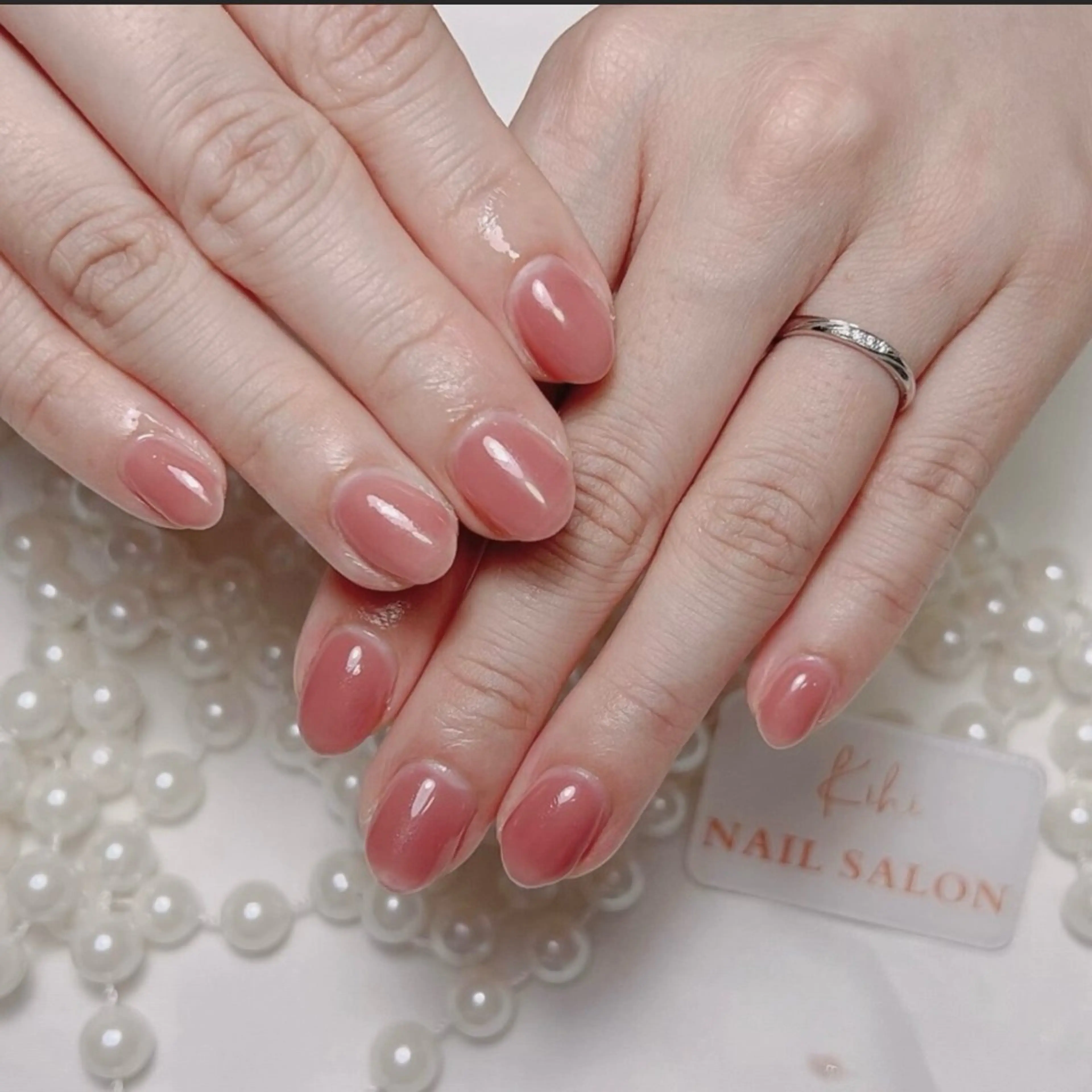 ネイル アートネイル フレンチネイル ジェルネイル グラデーション 韓国ネイル ハンドネイル ハンドケア さくら💮💮 【オフ無料】のネイルデザイン