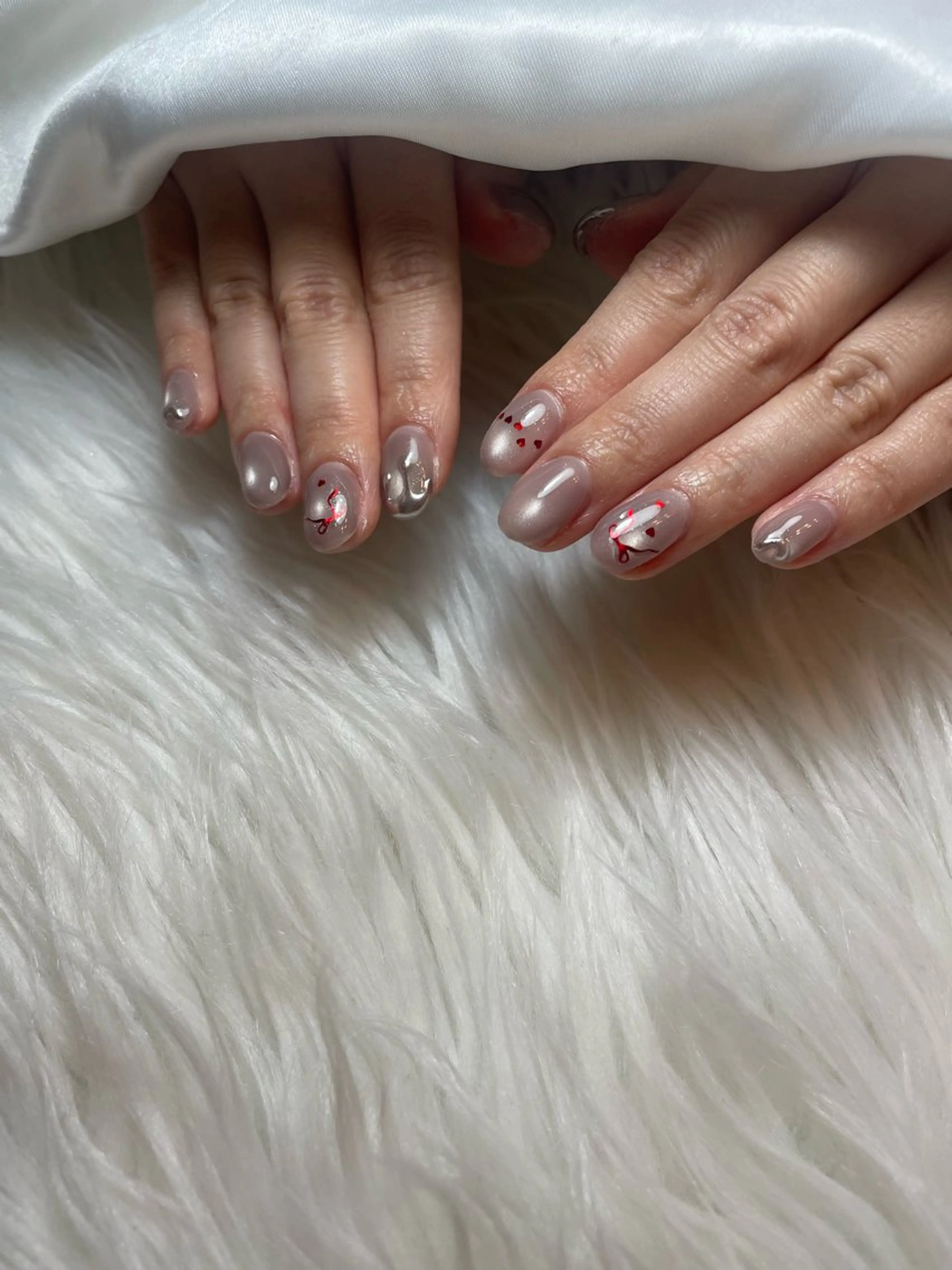 ネイル ブルー キラキラネイル 韓国ネイル マグネットネイル シンプルネイル ハンドネイル timtam --sakiのネイルデザイン