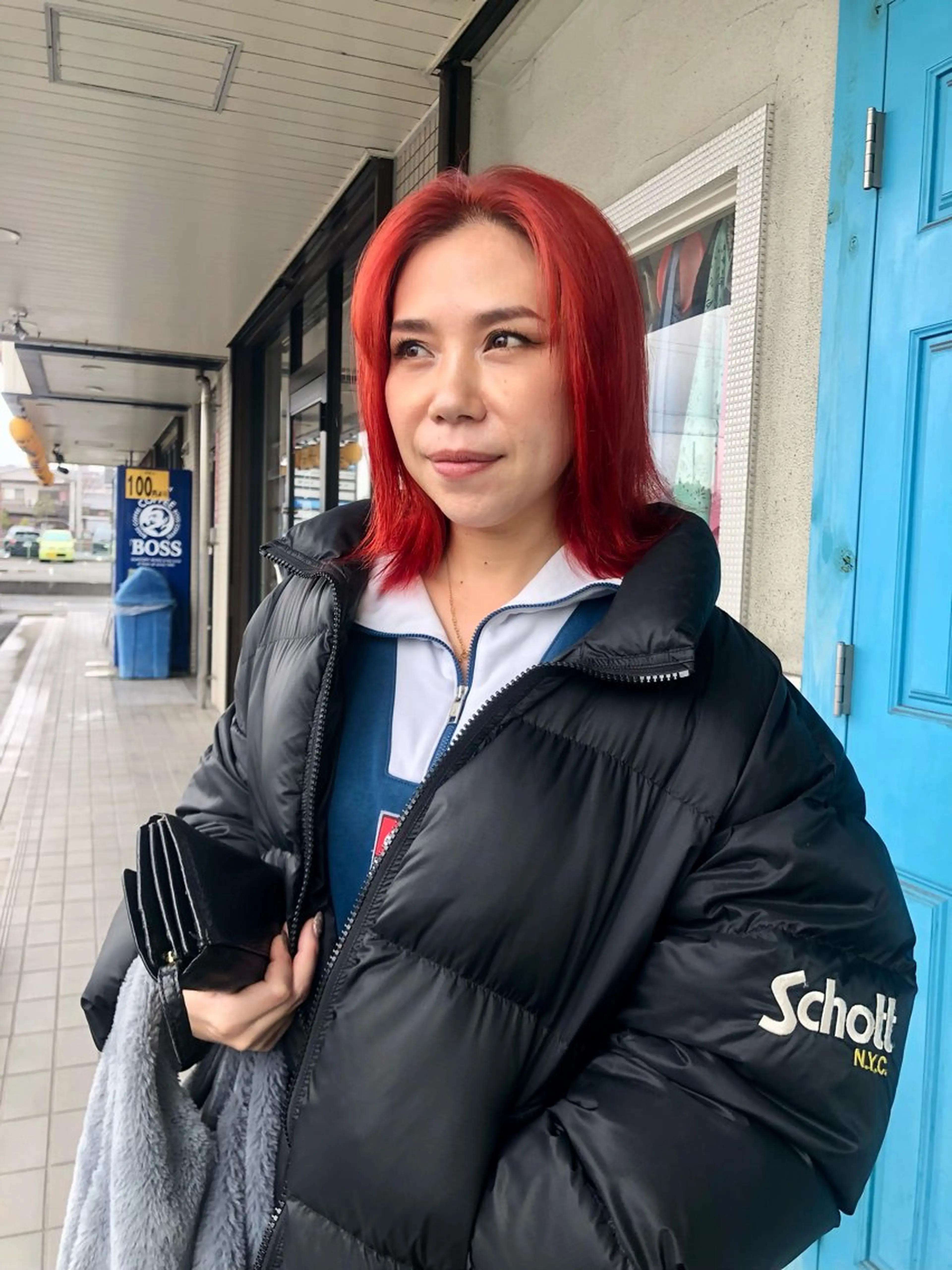 ミディアム カラー ブリーチ オレンジ 原田 慎吾のヘアスタイル