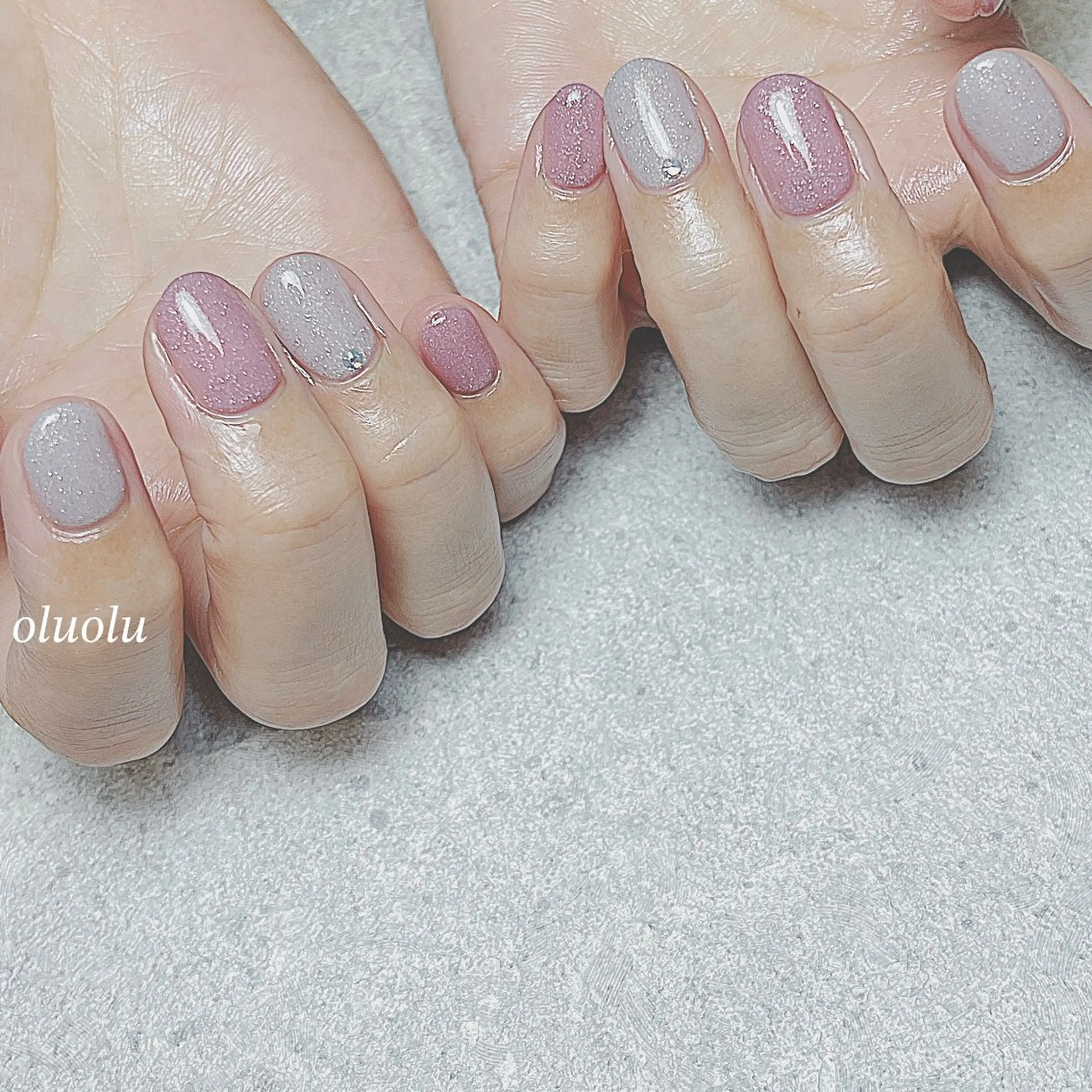 ネイル アートネイル フットネイル オフィスネイル ワンカラーネイル ショートネイル 大村 紬華のネイルデザイン