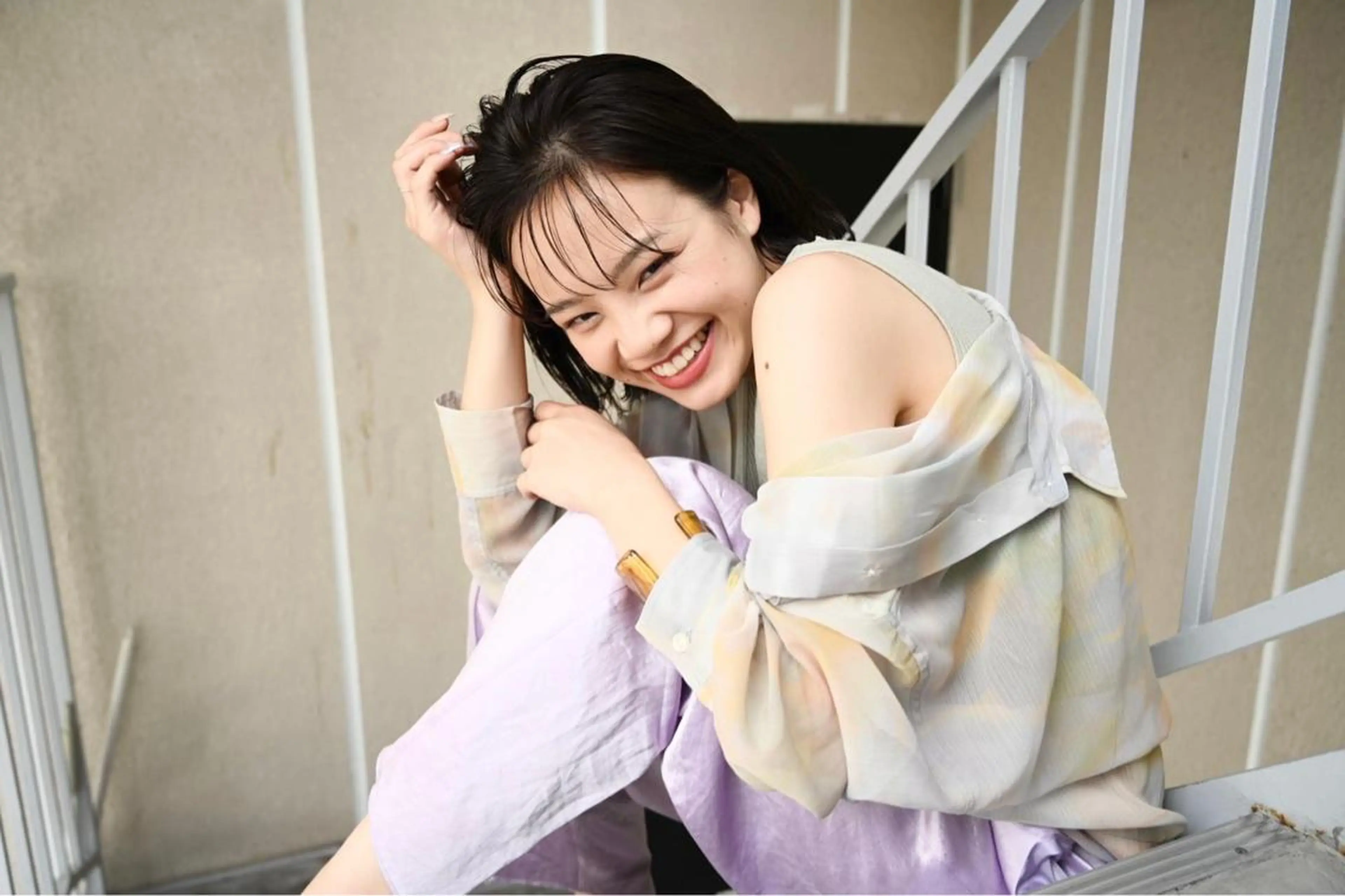 ミディアム カラー 三宅 涼馬のヘアスタイル