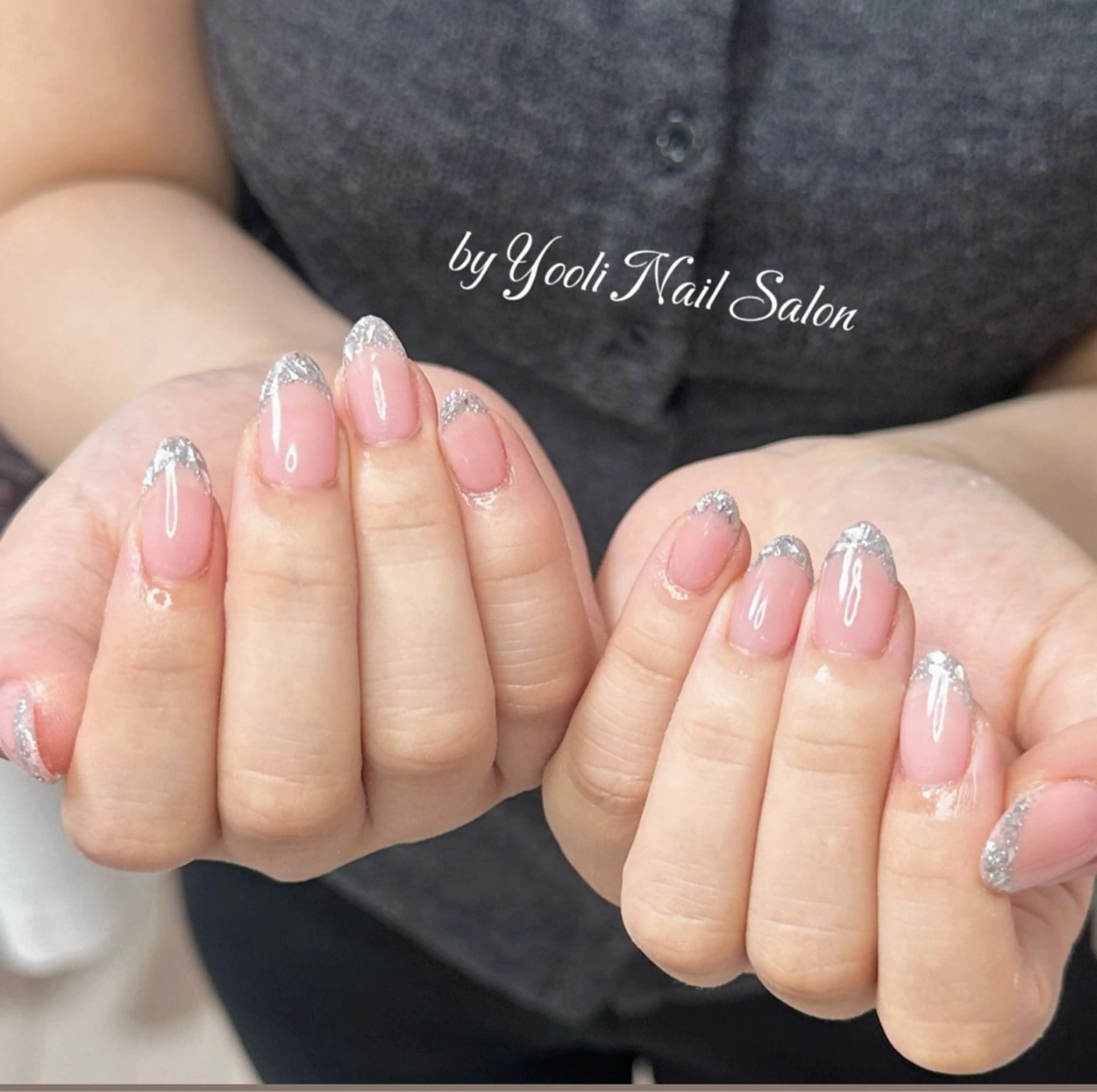 ネイル アートネイル オーロラネイル チークネイル フレンチネイル ガラスフレンチ 🎀🎀YooLi Nail Salonのネイルデザイン