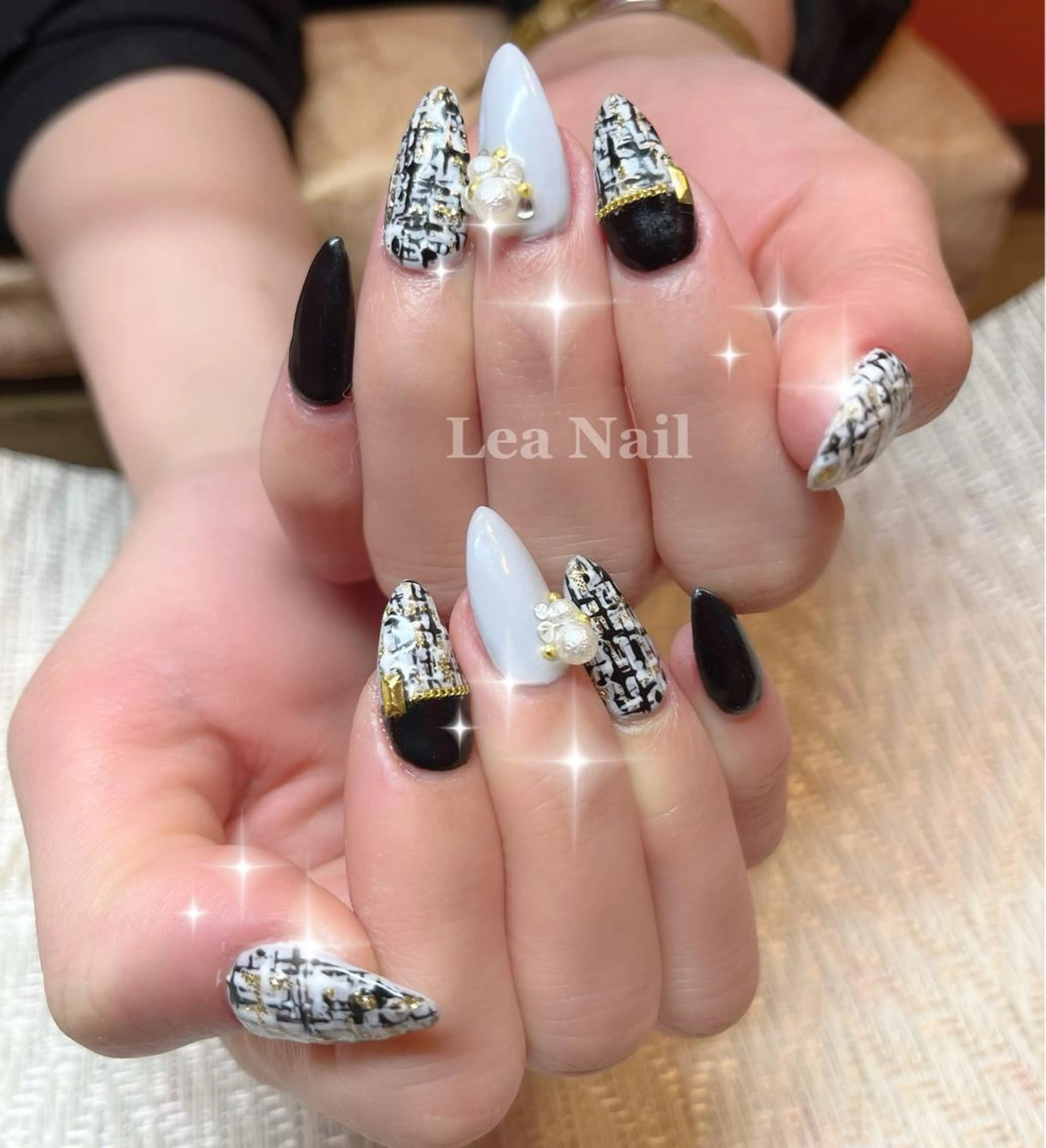 ネイル ツイードネイル Lea Nailのネイルデザイン