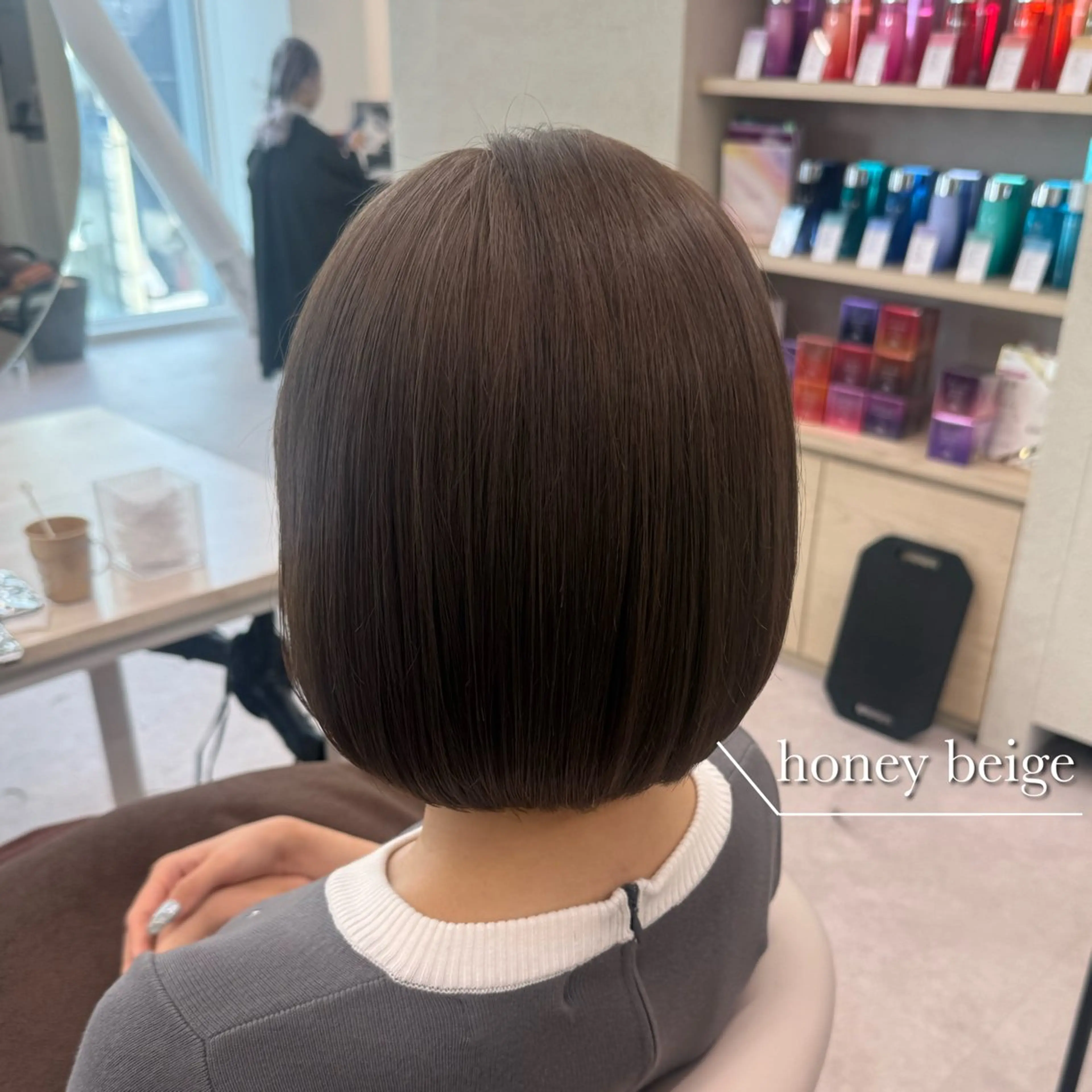 ミディアム カラー カット ヘアカラー トリートメント 縮毛矯正/ベージュ カラー🧸綾里のヘアスタイル