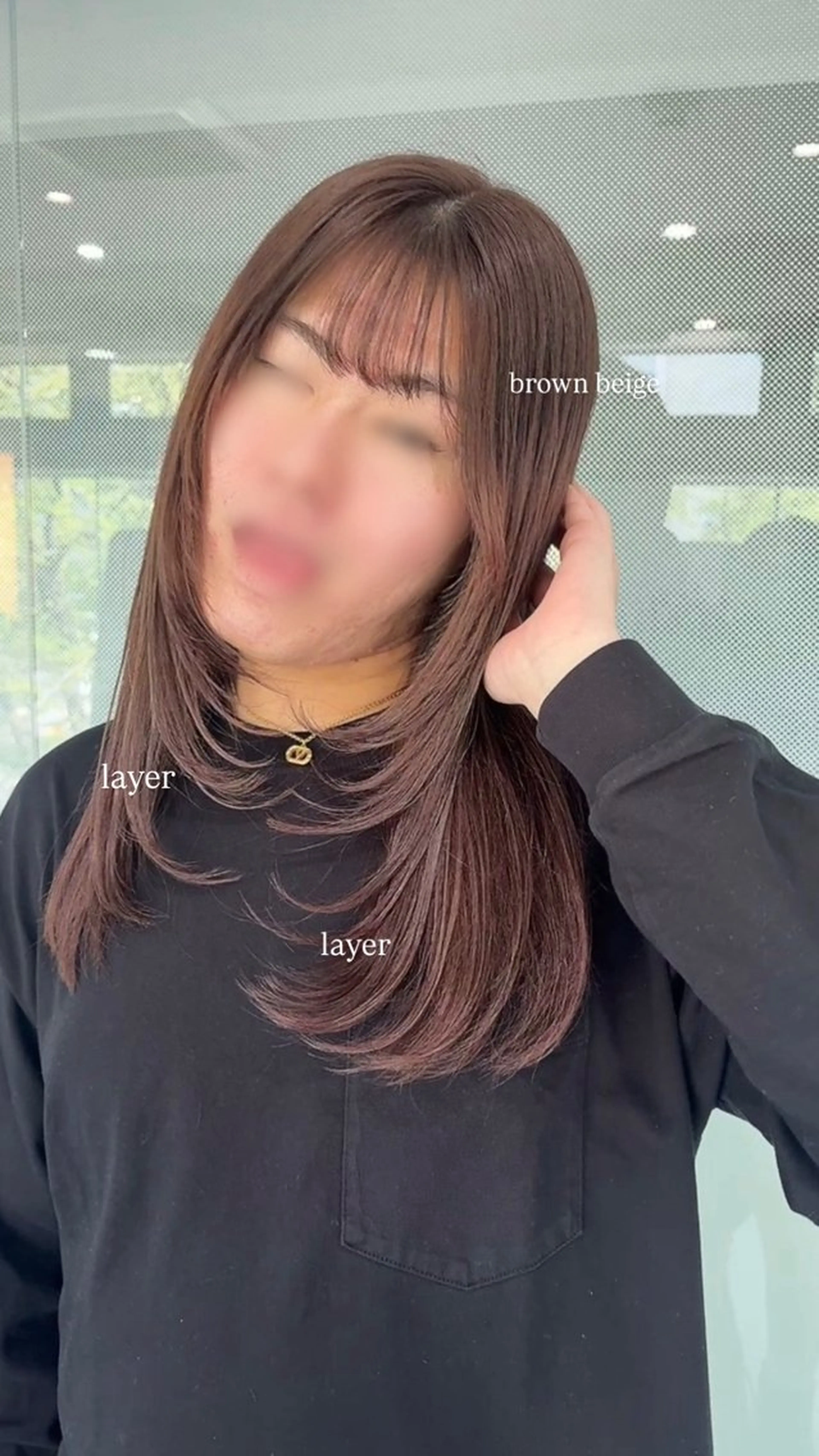 ロング カラー ベージュカラー ブラウンカラー ブラウンベージュ レイヤーカット カット ヘアカラー 坂本奈都美/Jr.s 🎀のヘアスタイル