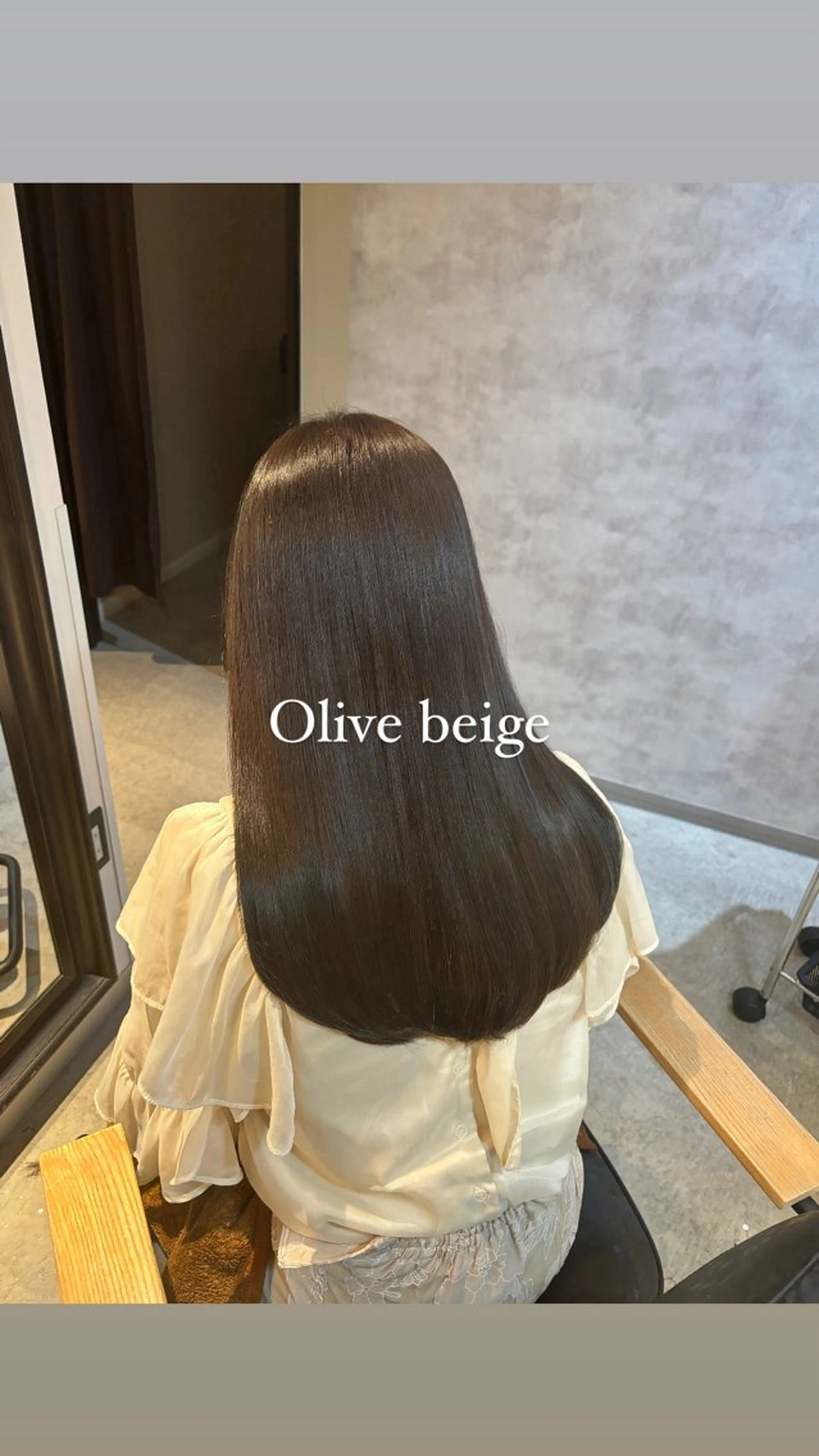 ロング カラー ベージュカラー オリーブベージュ 【髪質改善】カラー 韓国ヘア🎀RISAのヘアスタイル