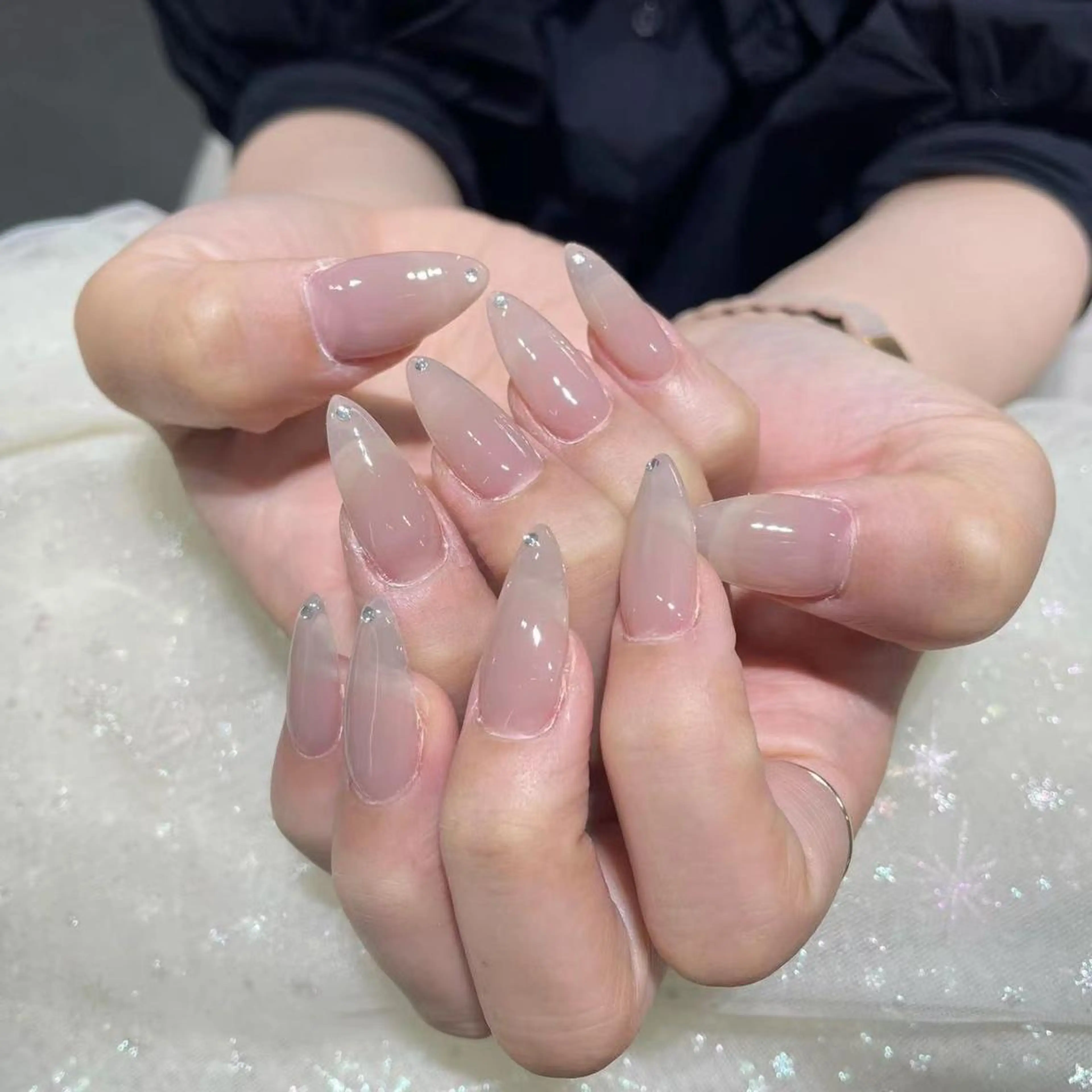 ネイル 長さ出し マグネットネイル ワンカラーネイル ネイルチップ Queens momoのネイルデザイン