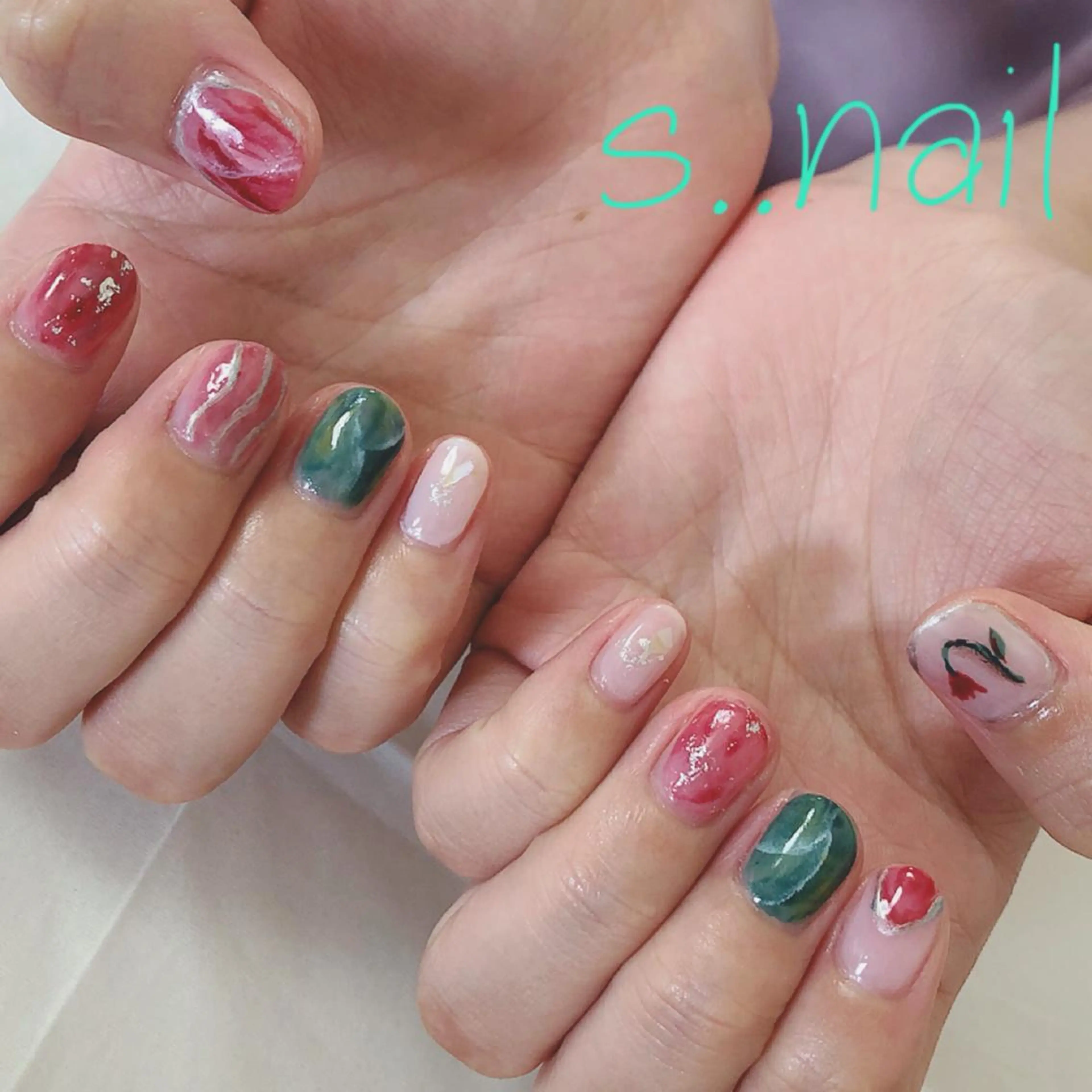 ネイル ボルドー ニュアンスネイル ハンドネイル フットネイル s..nail / MORITAのネイルデザイン