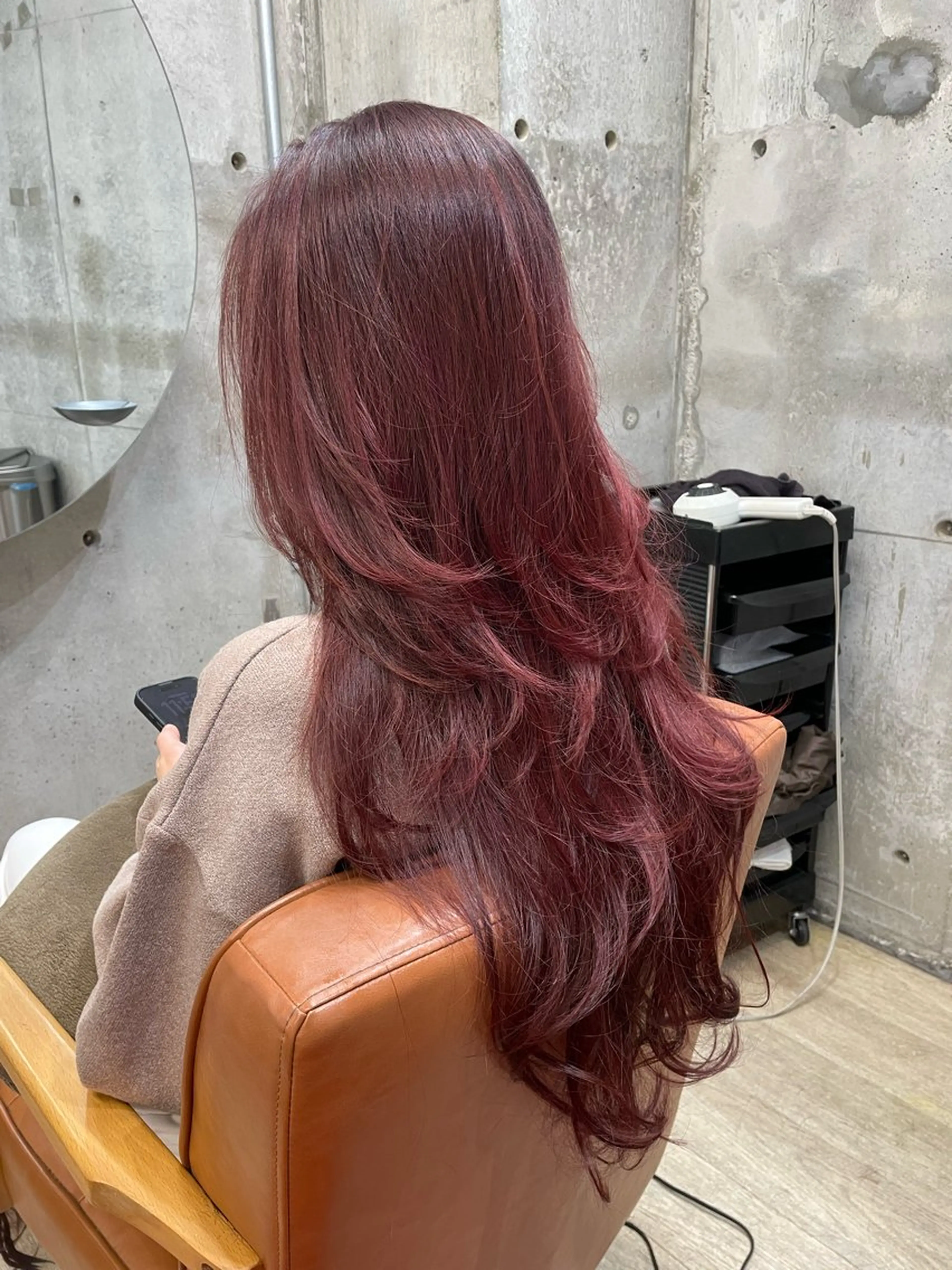 ロング カラー カット ヘアカラー トリートメント 東 史夏のヘアスタイル