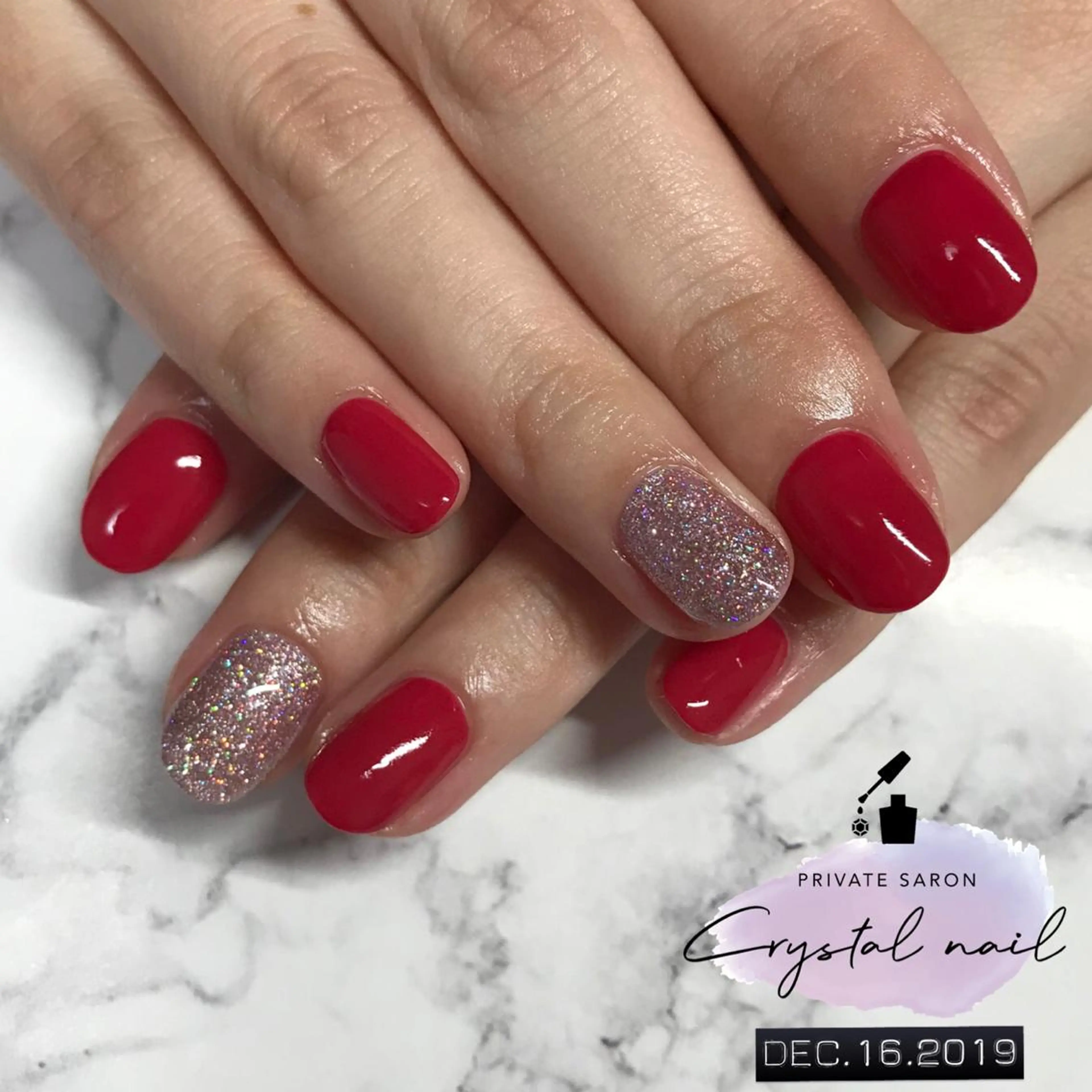 ネイル ラメ(グリッター) ハンドネイル SCENERY NAILのネイルデザイン
