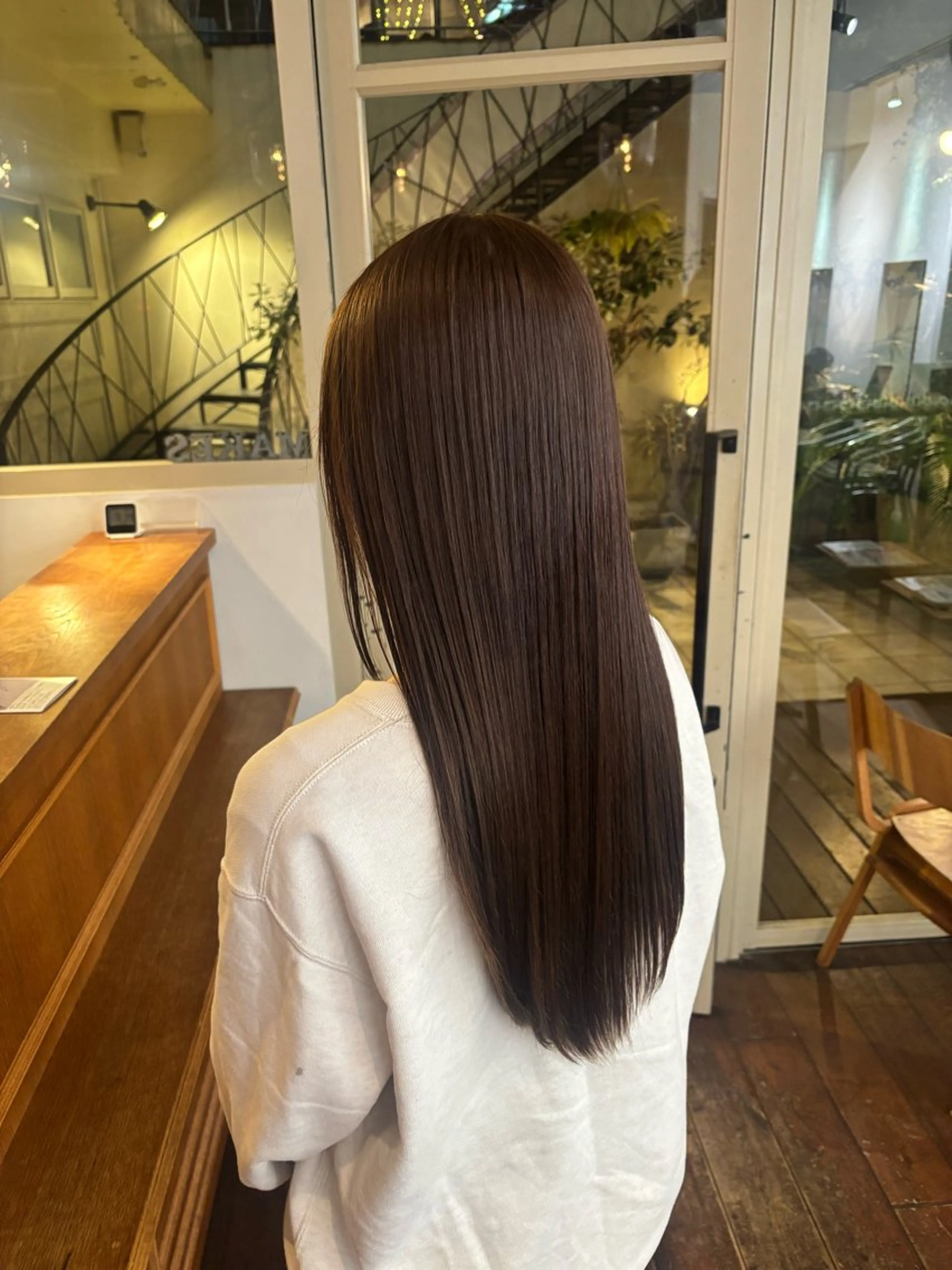 ロング カラー くいた あやなのヘアスタイル