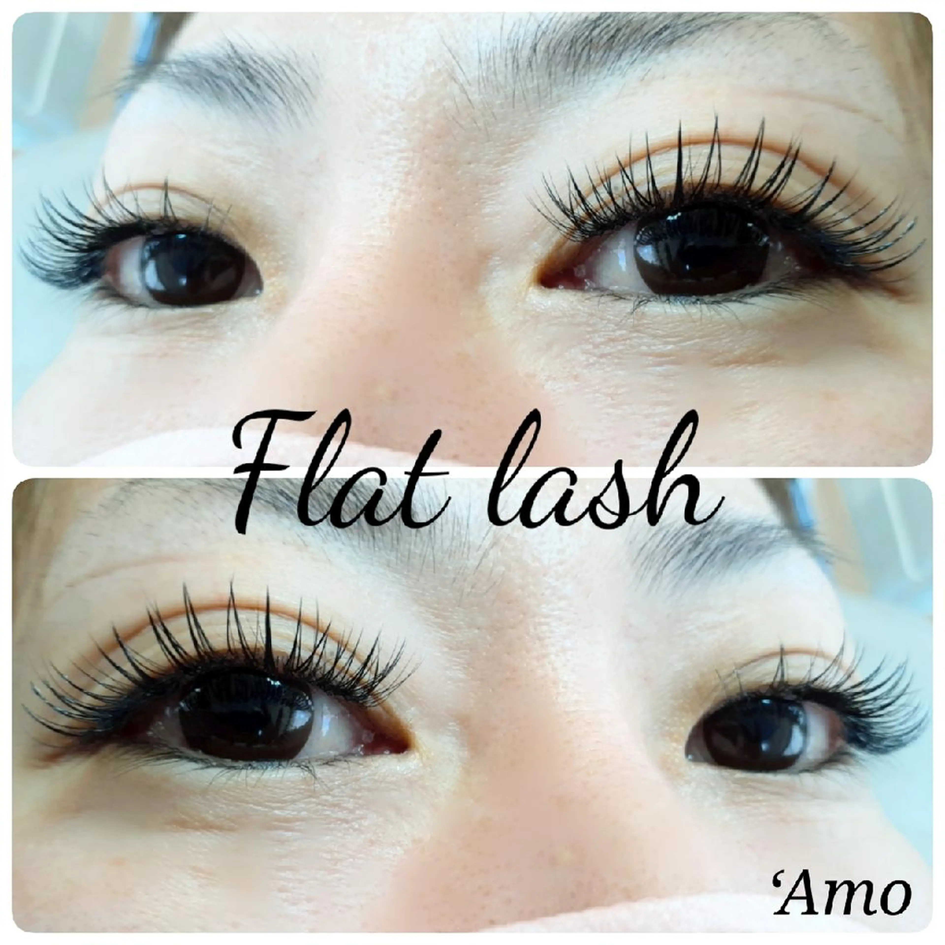 マツエク・マツパ Cカール キュート フラットラッシュ ‘Amo アモのマツエク・マツパデザイン