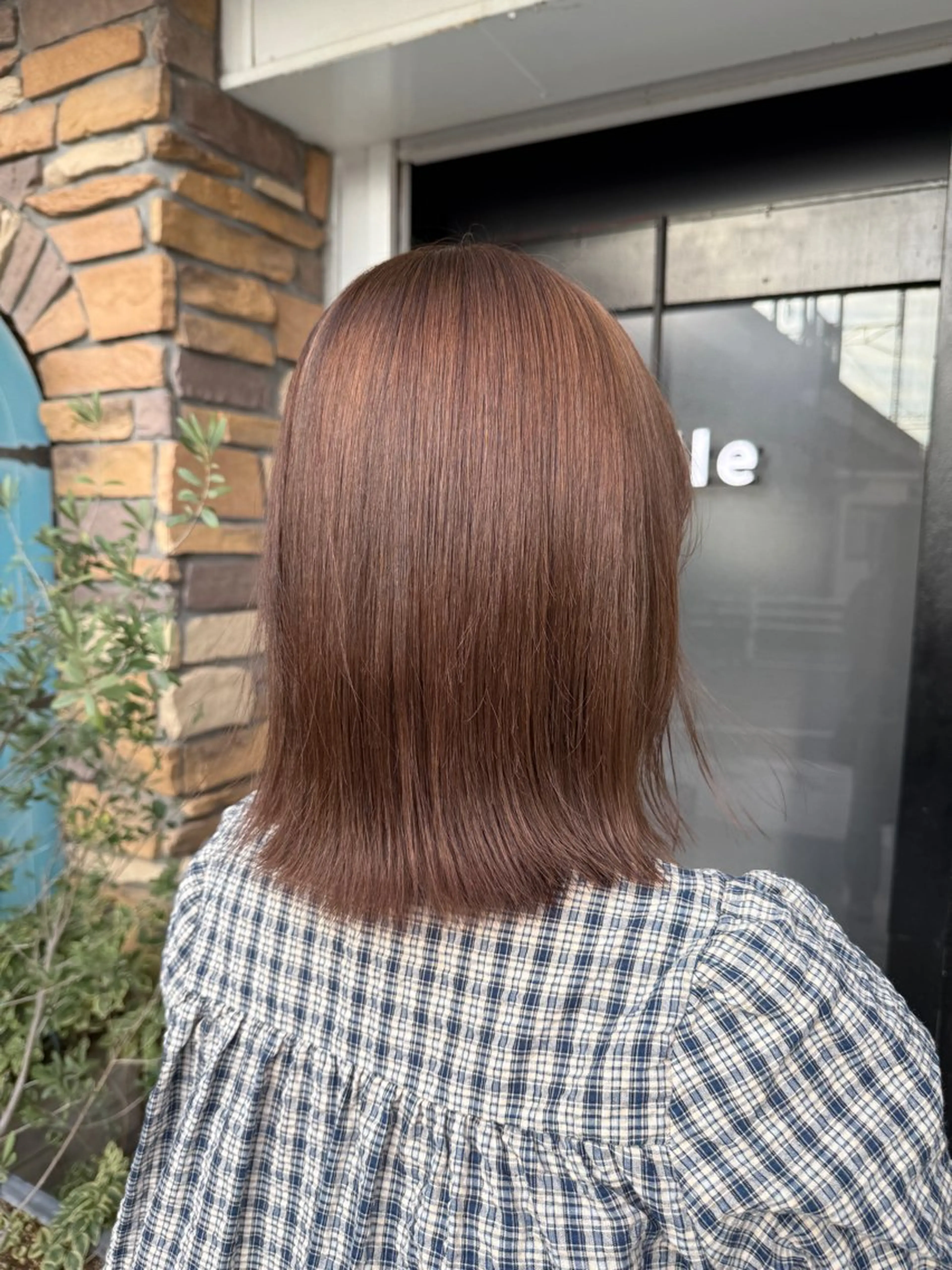 ミディアム カラー ブリーチ ブラウンカラー ブリーチなしカラー 透明感カラー/パーマ 🌀アオノのヘアスタイル