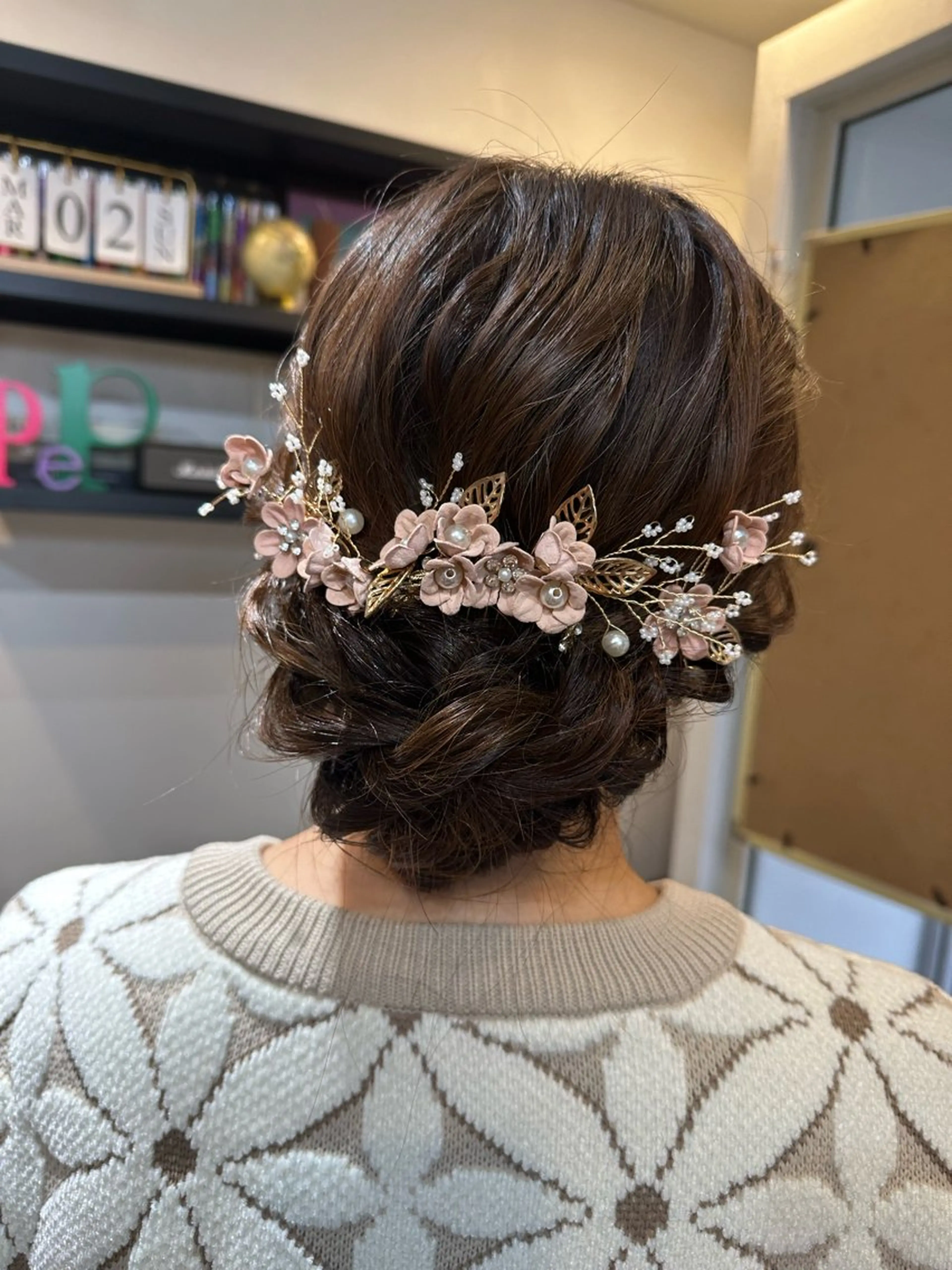 セミロング ヘアアレンジ ヘアセット pep natsumiのヘアスタイル