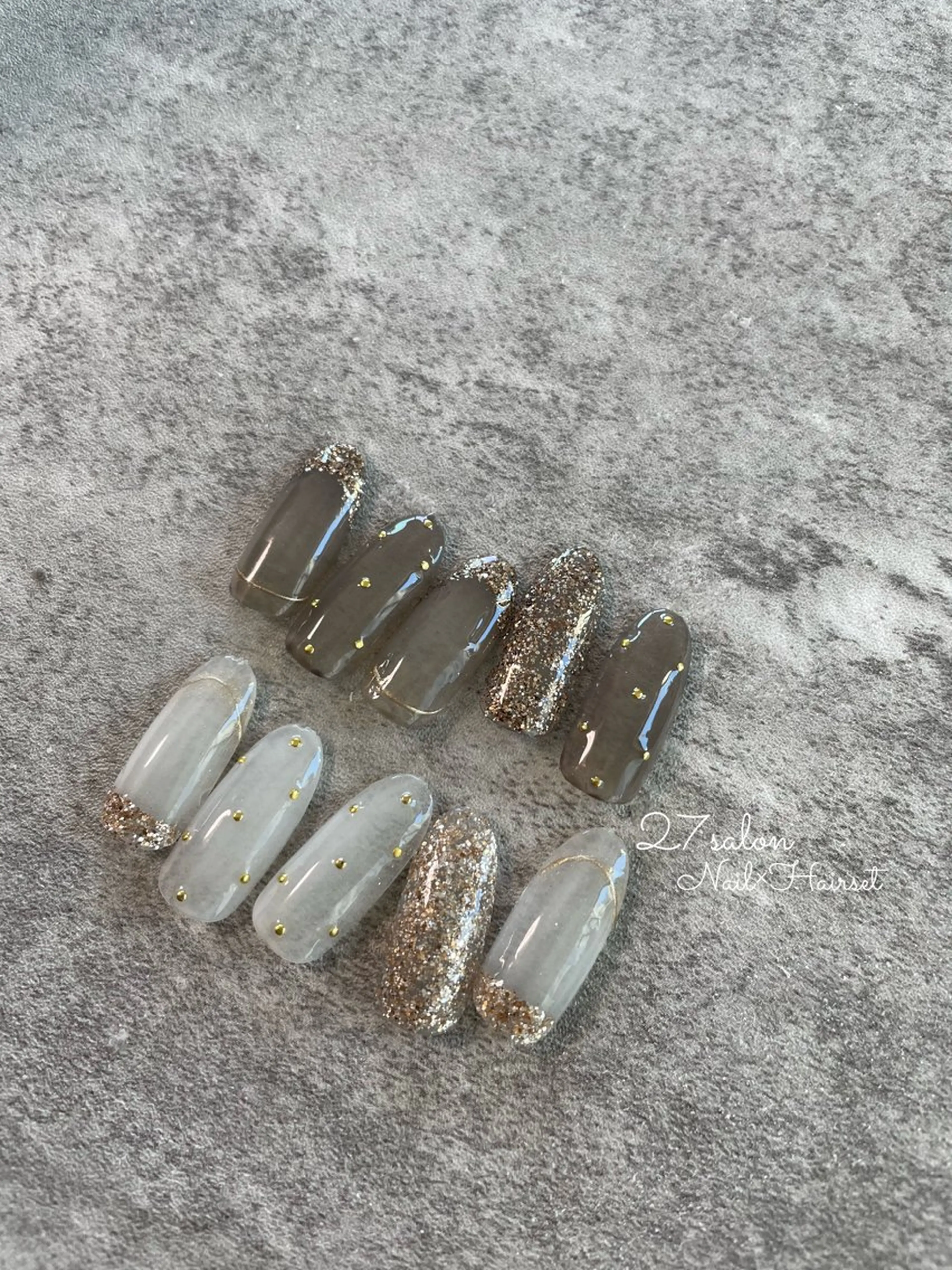 ネイル ドット ニュアンスネイル 27salon yuinaのネイルデザイン