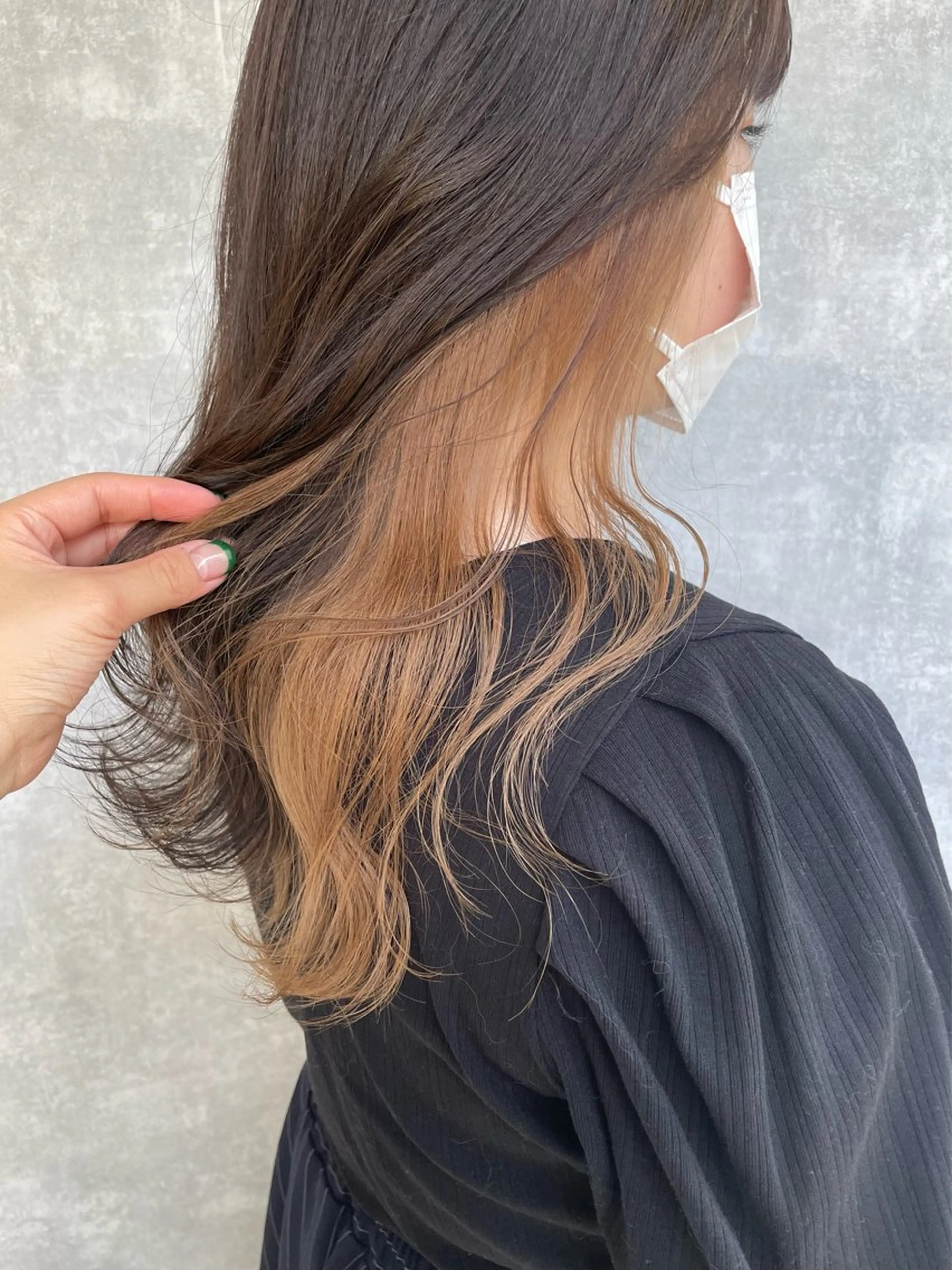 セミロング カット ヘアカラー トリートメント 【完全個室】髪質改善 暖色カラー/山崎唯奈のヘアスタイル