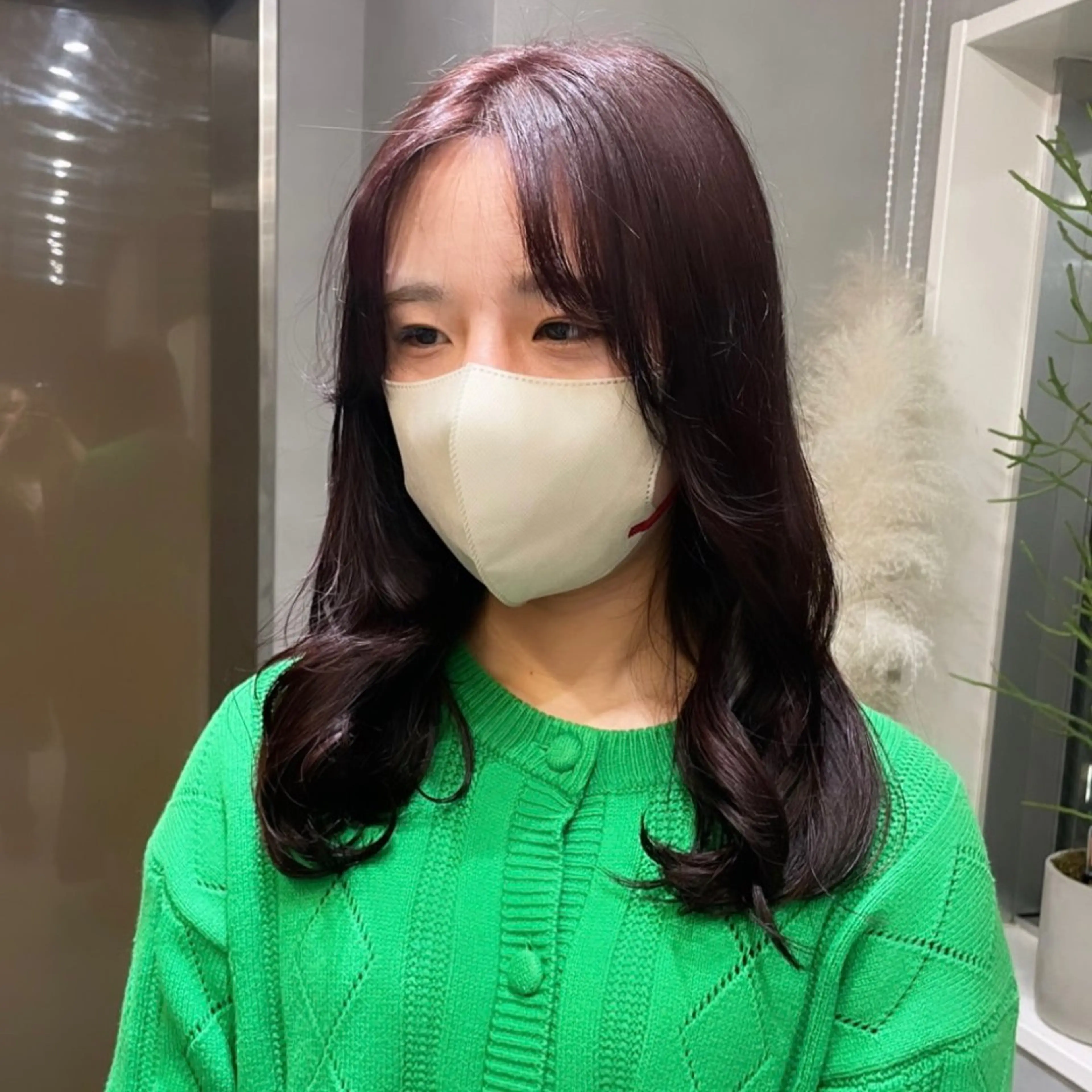 セミロング カラー レッドカラー ヘアカラー Rui/透明感カラー 暖色/レイヤーカットのヘアスタイル