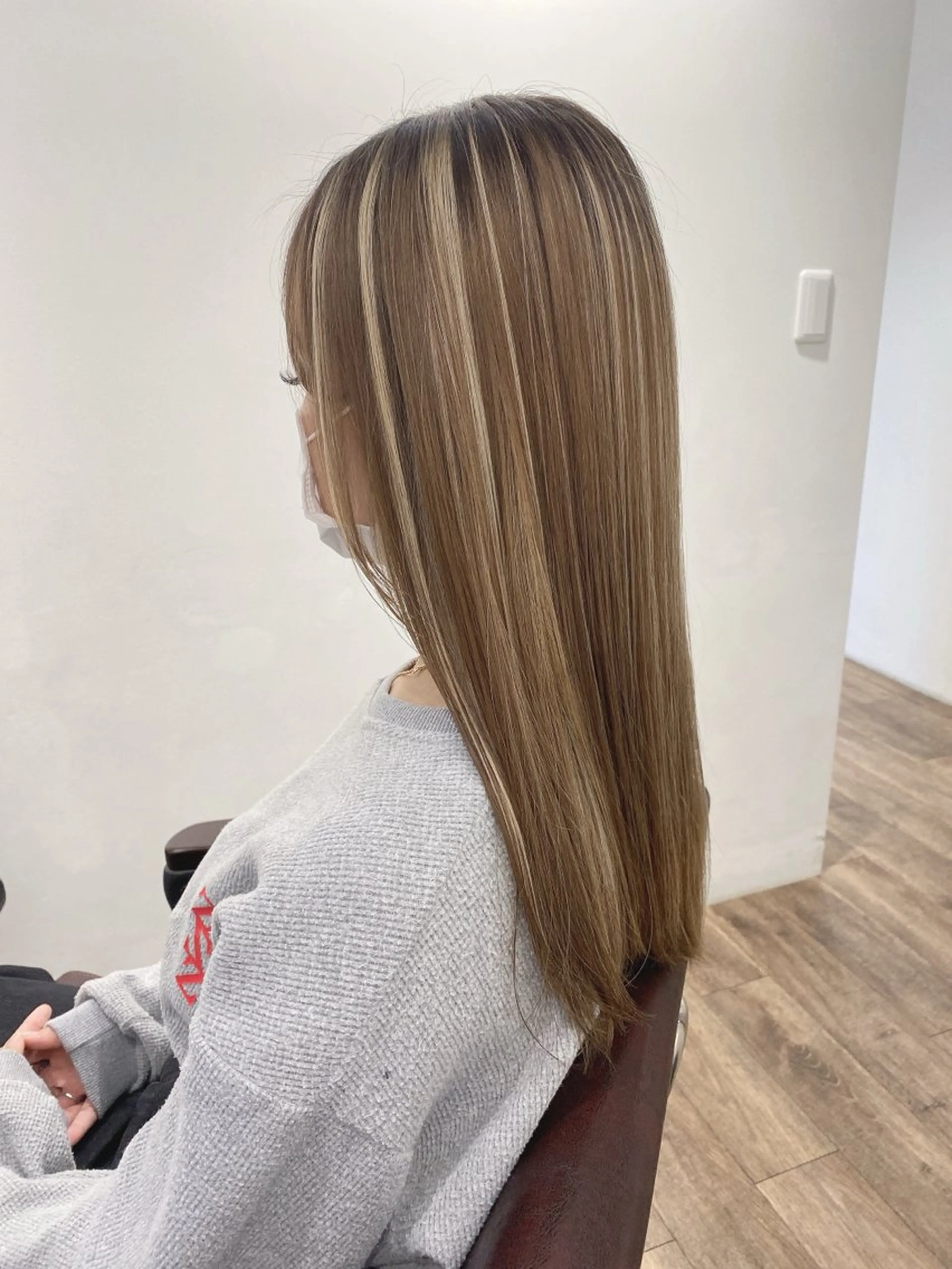 ロング カラー ヘアカラー トリートメント ハイライト⭐️上野 高広のヘアスタイル