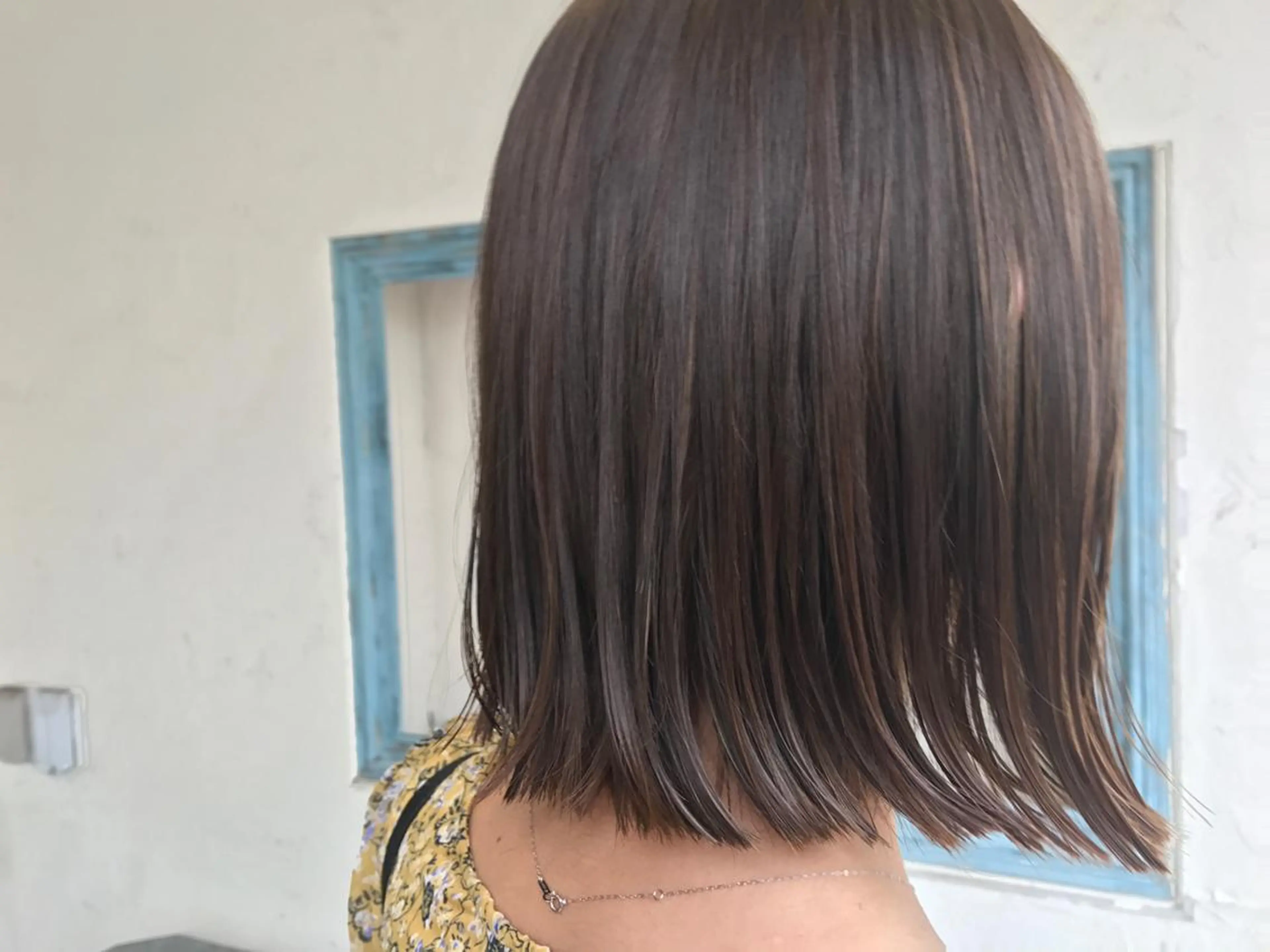 ミディアム カラー ヘアアレンジ 透明感カラー トリートメント オリーブ透明感カラー 表参道/MIKUのヘアスタイル