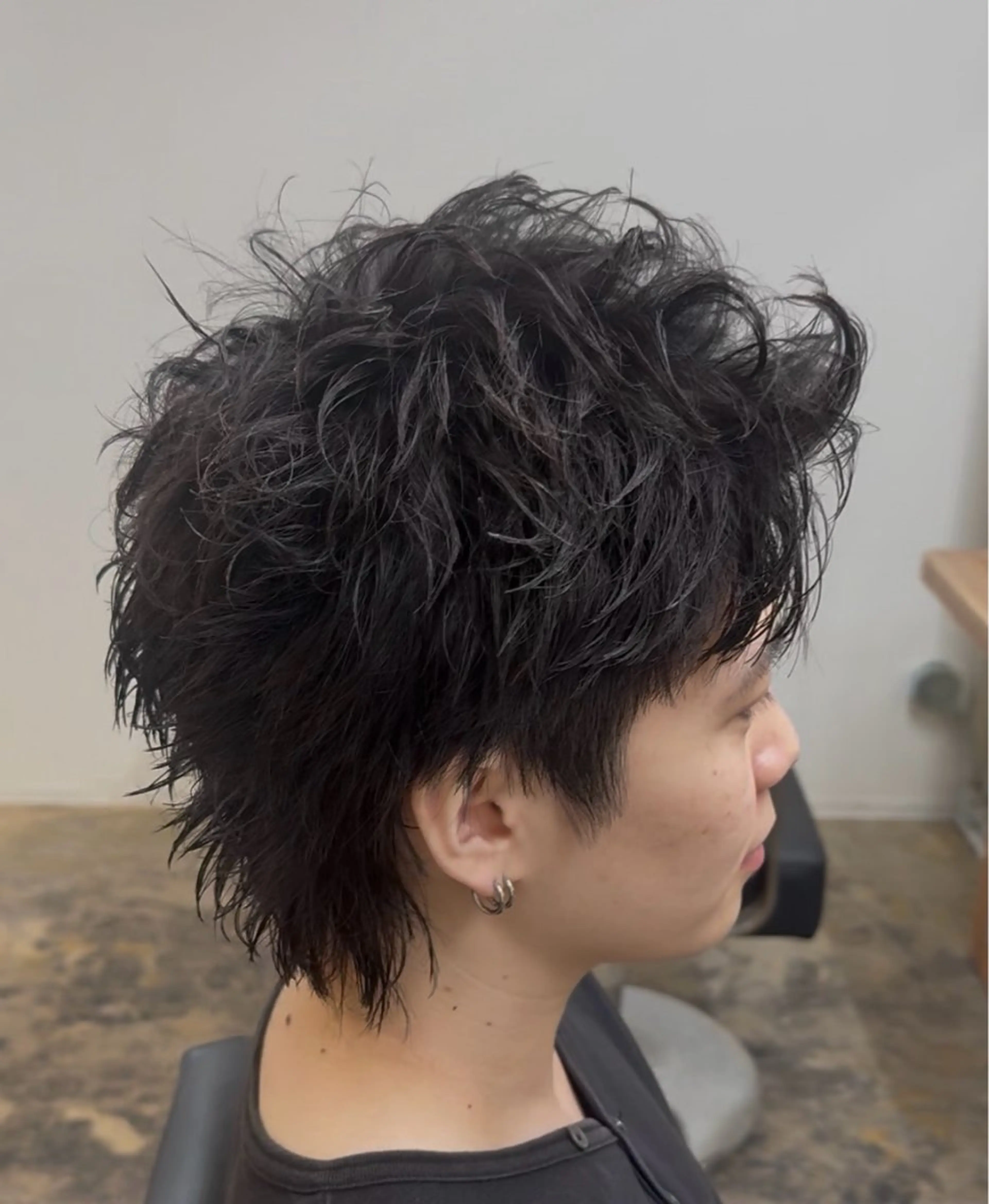 ショート パーマ ウルフカット 西川 佑樹のヘアスタイル
