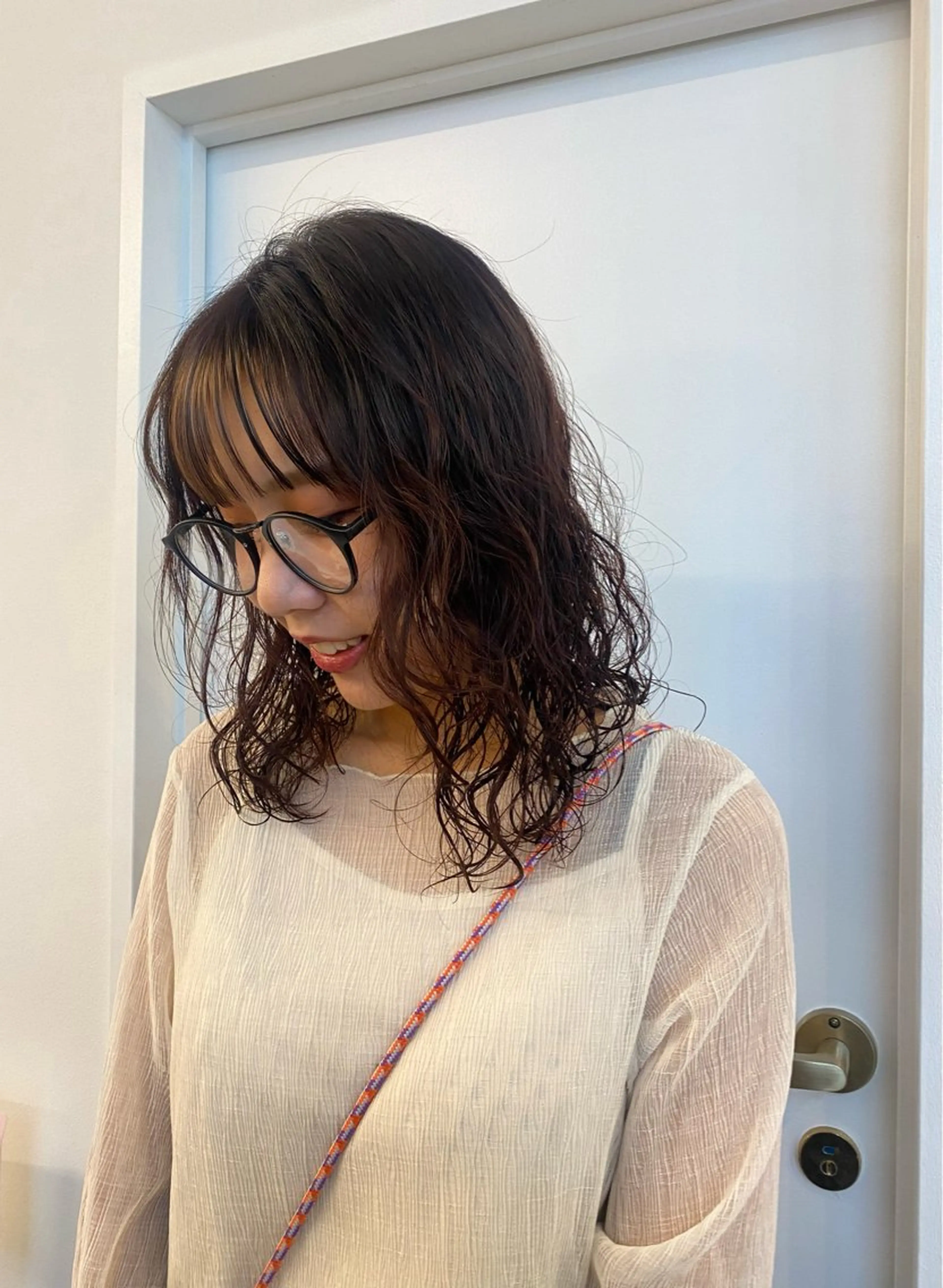 ミディアム カラー ミディアムパーマ hair design chouchou所属・ichika/福岡 /透明感カラー🤎のヘアスタイル