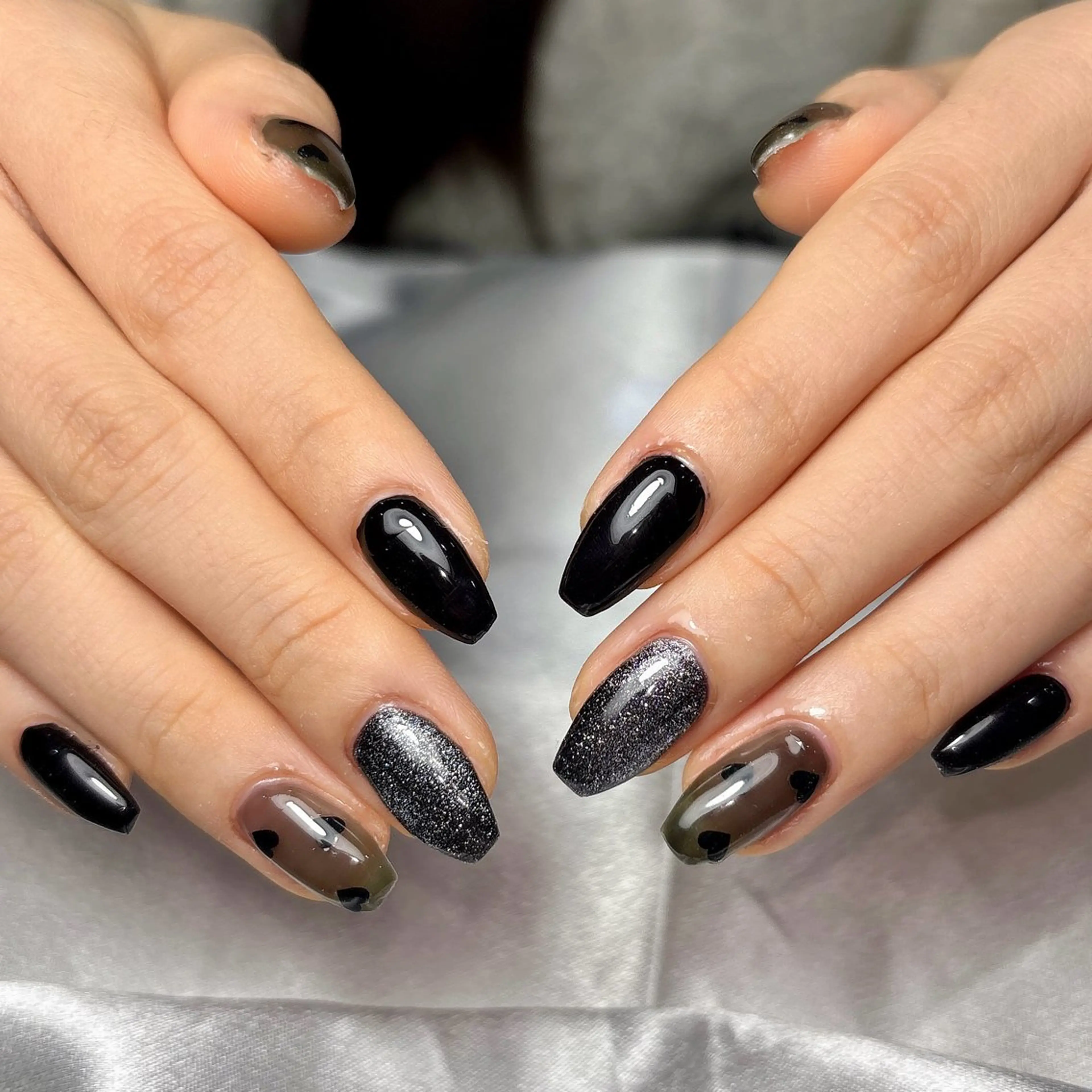 ミディアム 韓国ガーリー🎀 岐南🤍ななみのネイルデザイン