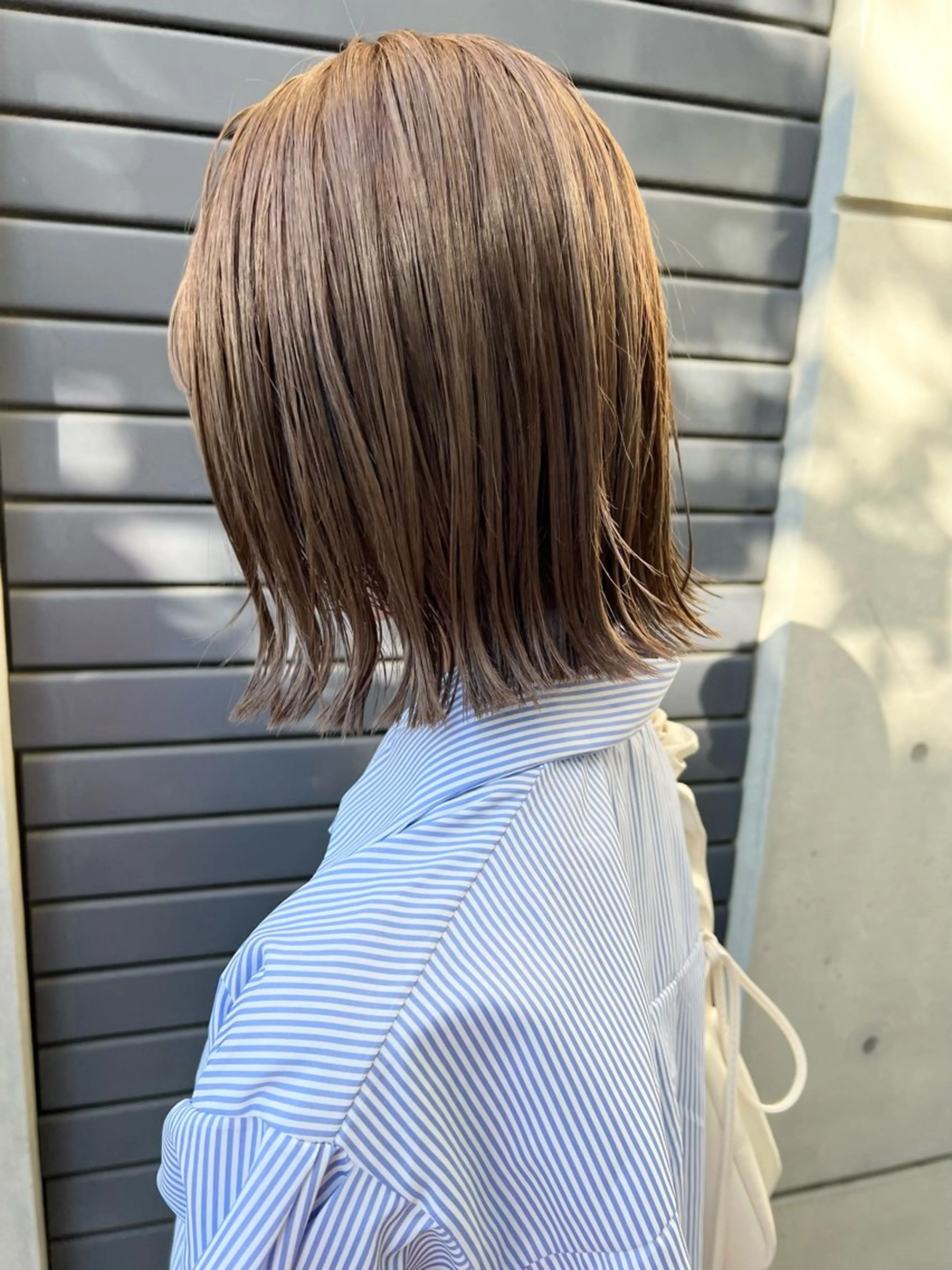 ミディアム カラー 透明感カラー ボブ カット IKU ミニボブ名古屋のヘアスタイル