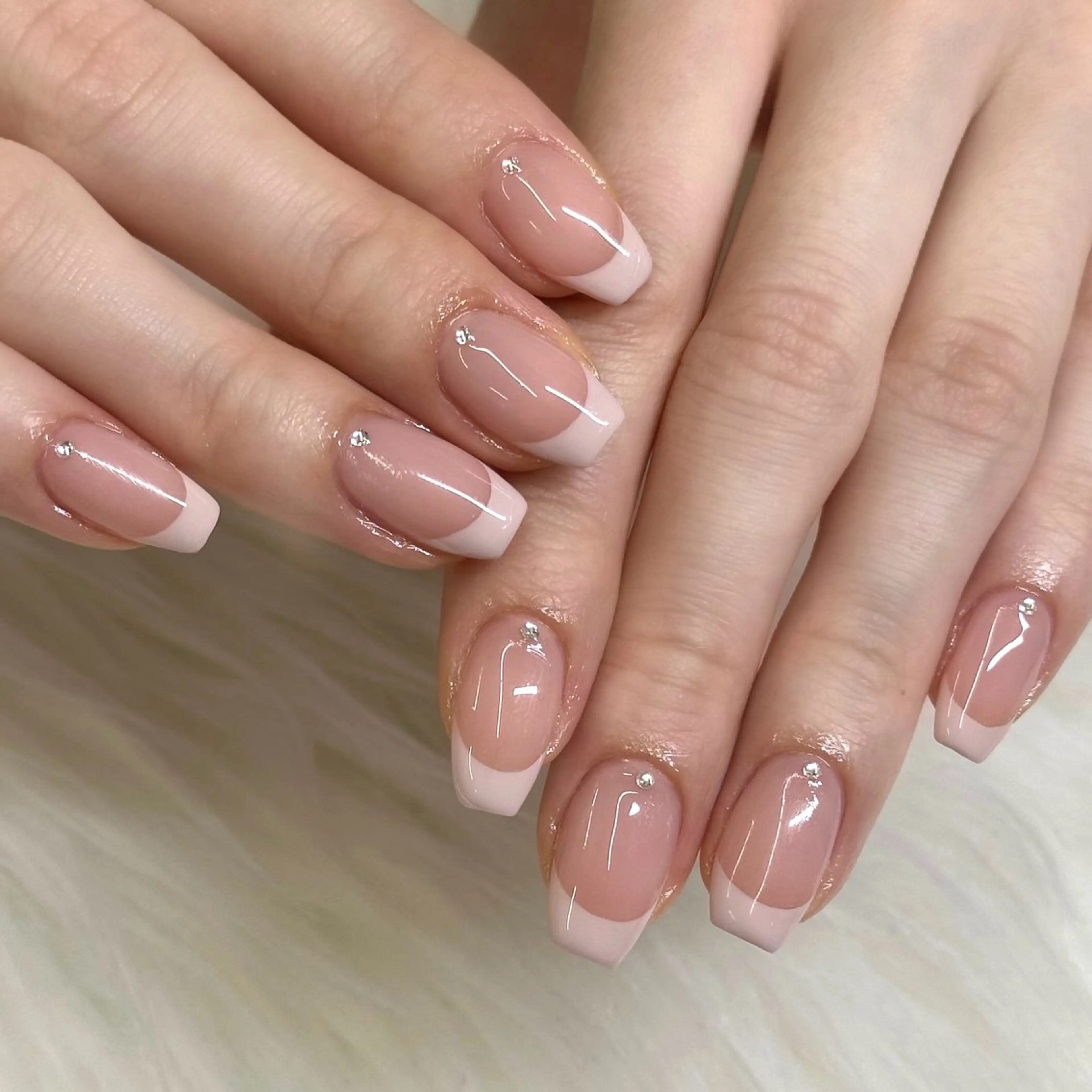 ネイル フレンチネイル ピンク ハンドネイル Bianca浦和西口 Takenouchiのネイルデザイン