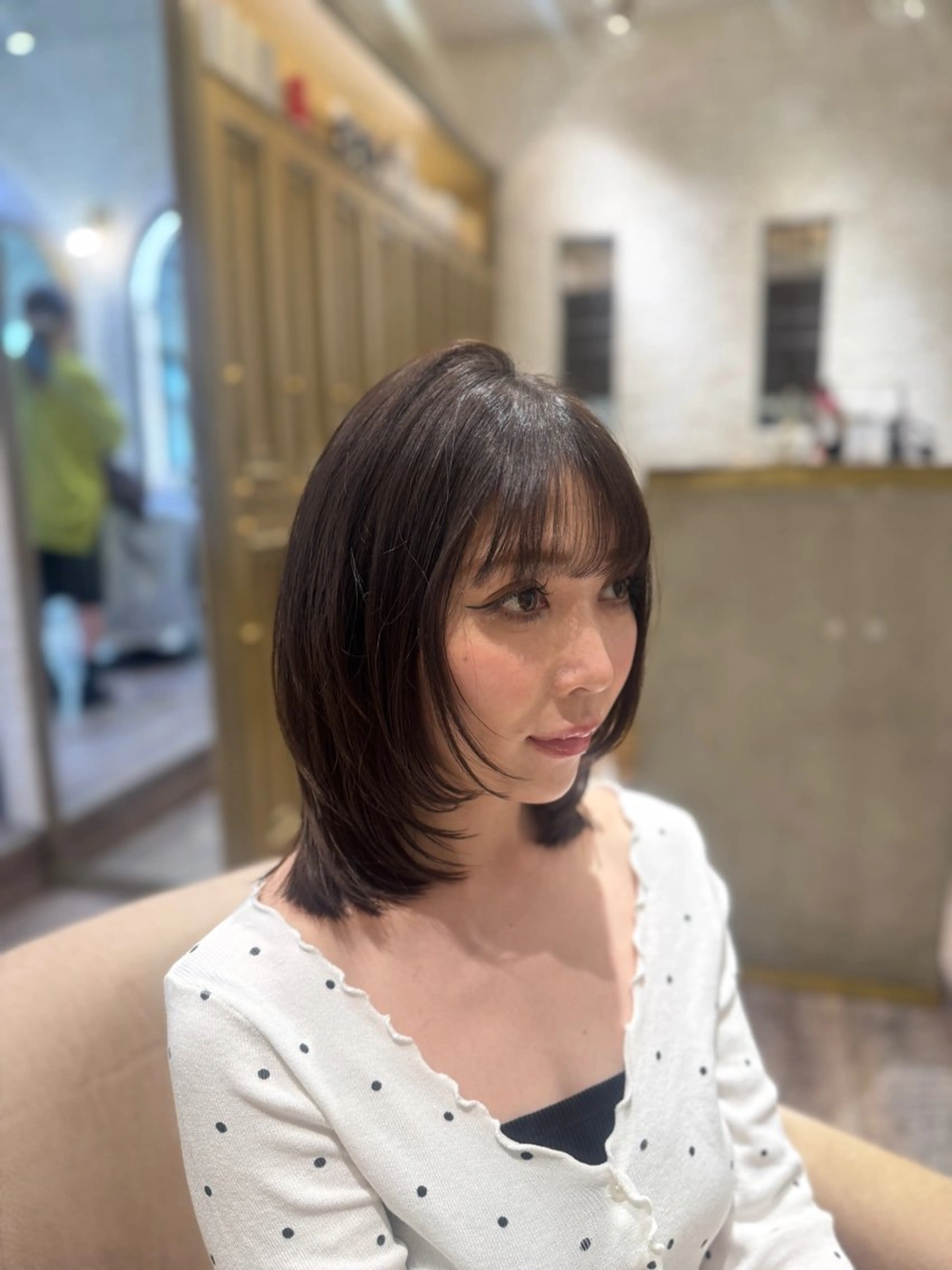 ミディアム ミディアムレイヤー レイヤーカット ヘアカラー TiffaGINZA /Momokaのヘアスタイル